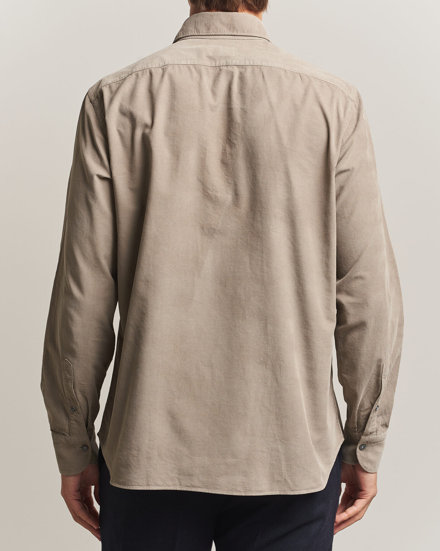 Men | Shirts | Grigio | Corduroy Shirt Beige