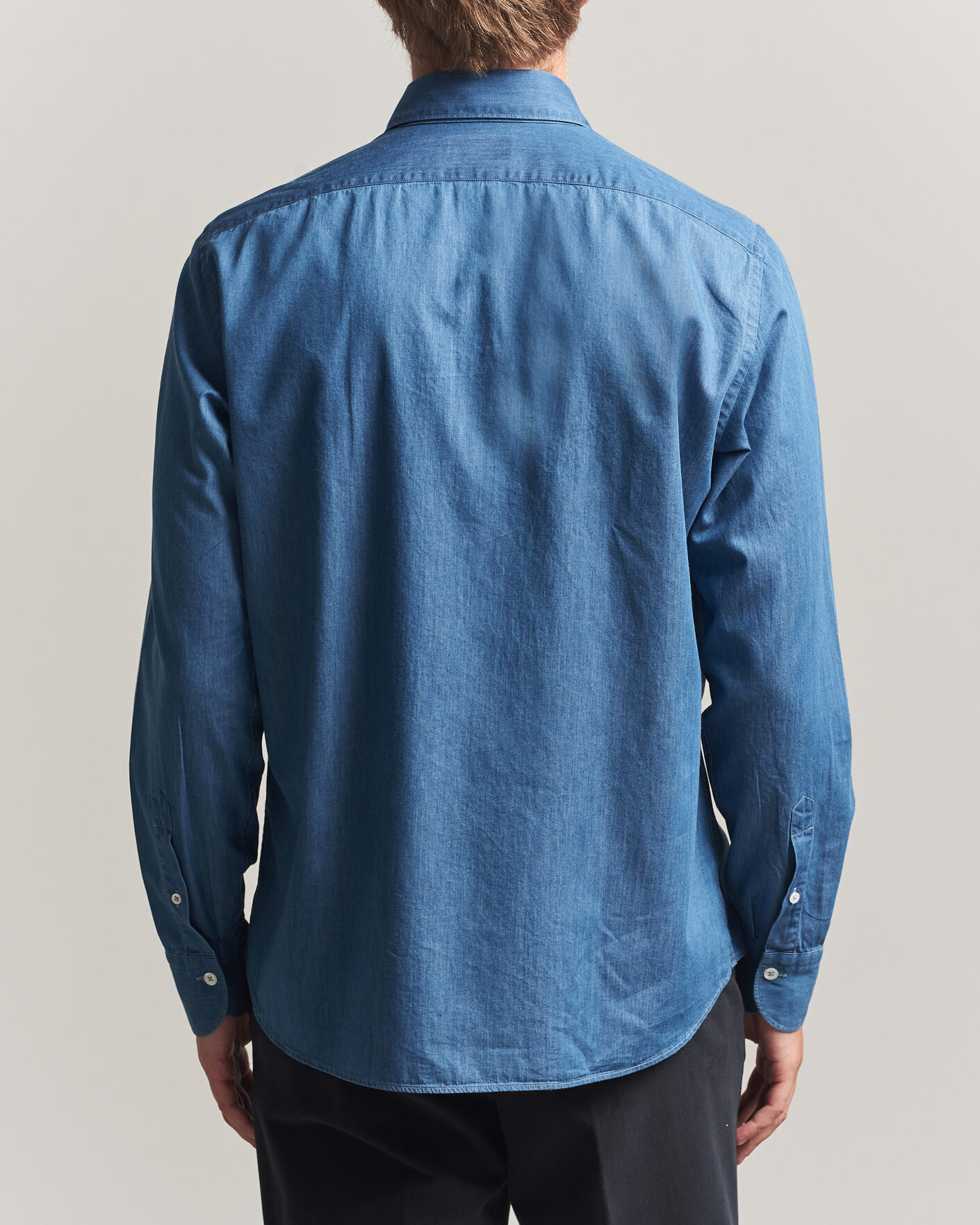 Men | Shirts | Grigio | Denim Shirt Light Blue