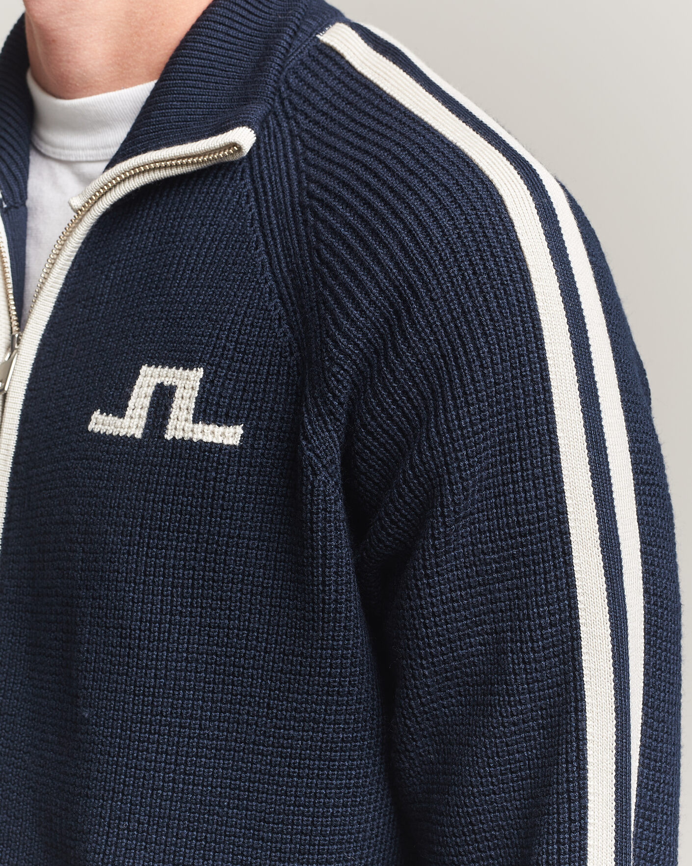 Men | Sweaters & Knitwear | J.Lindeberg | Craig Knitted Full Zip JL Navy