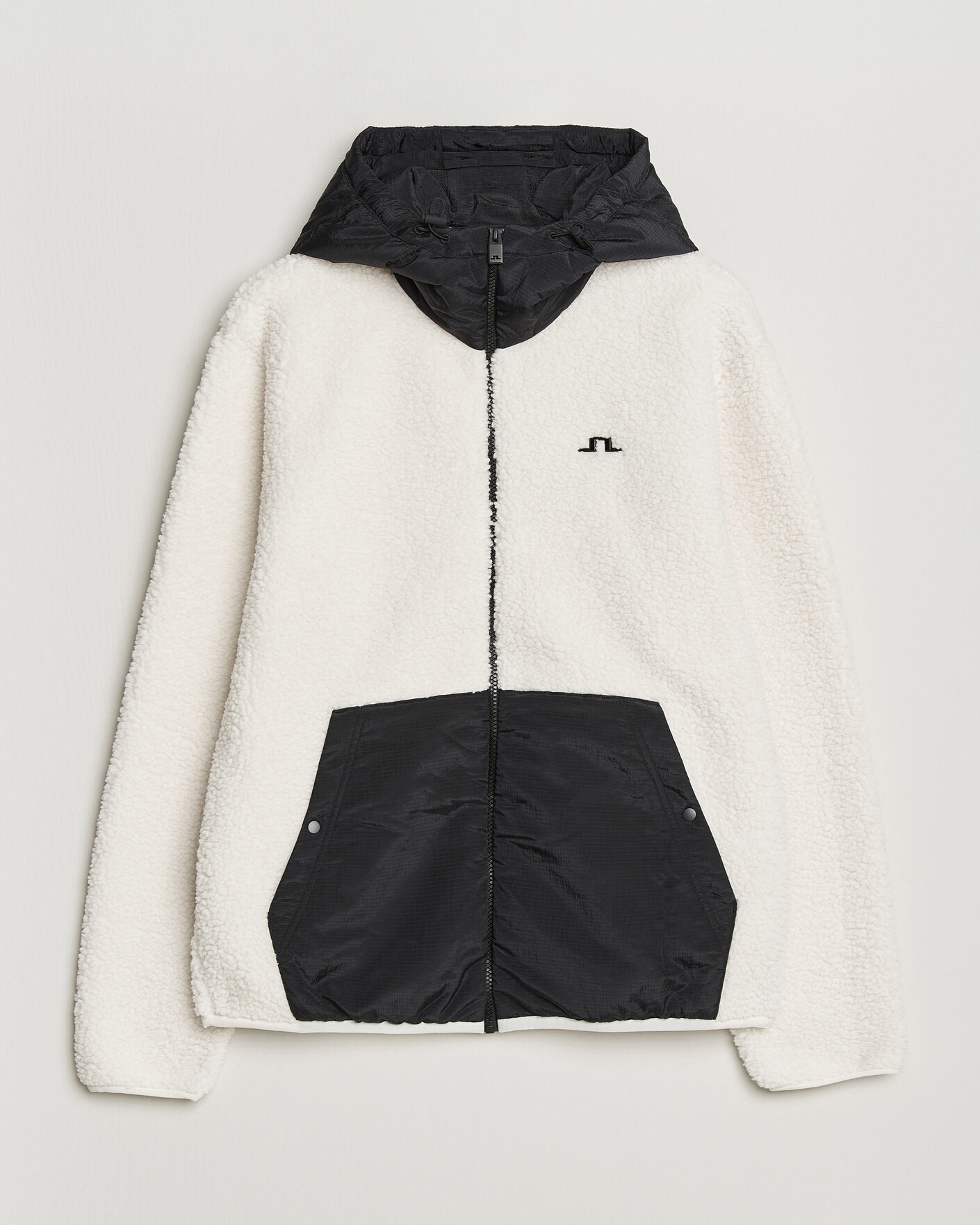 Men | Sweaters & Knitwear | J.Lindeberg | Varek Hybrid Hooded Full Zip Tofu