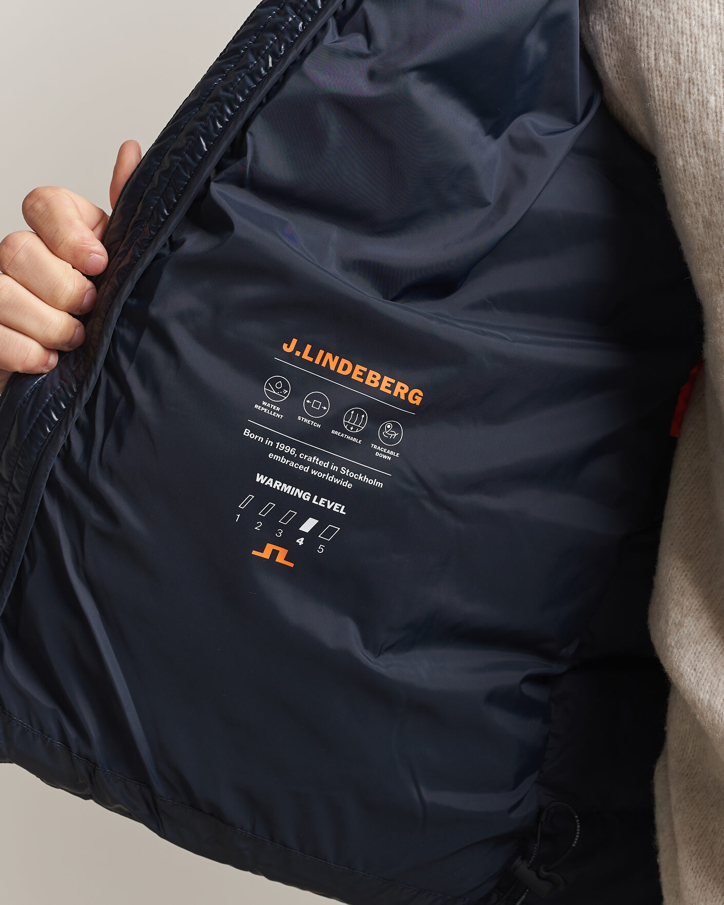 Men | Coats & Jackets | J.Lindeberg | Creek Light Hooded Down Jacket JL Navy