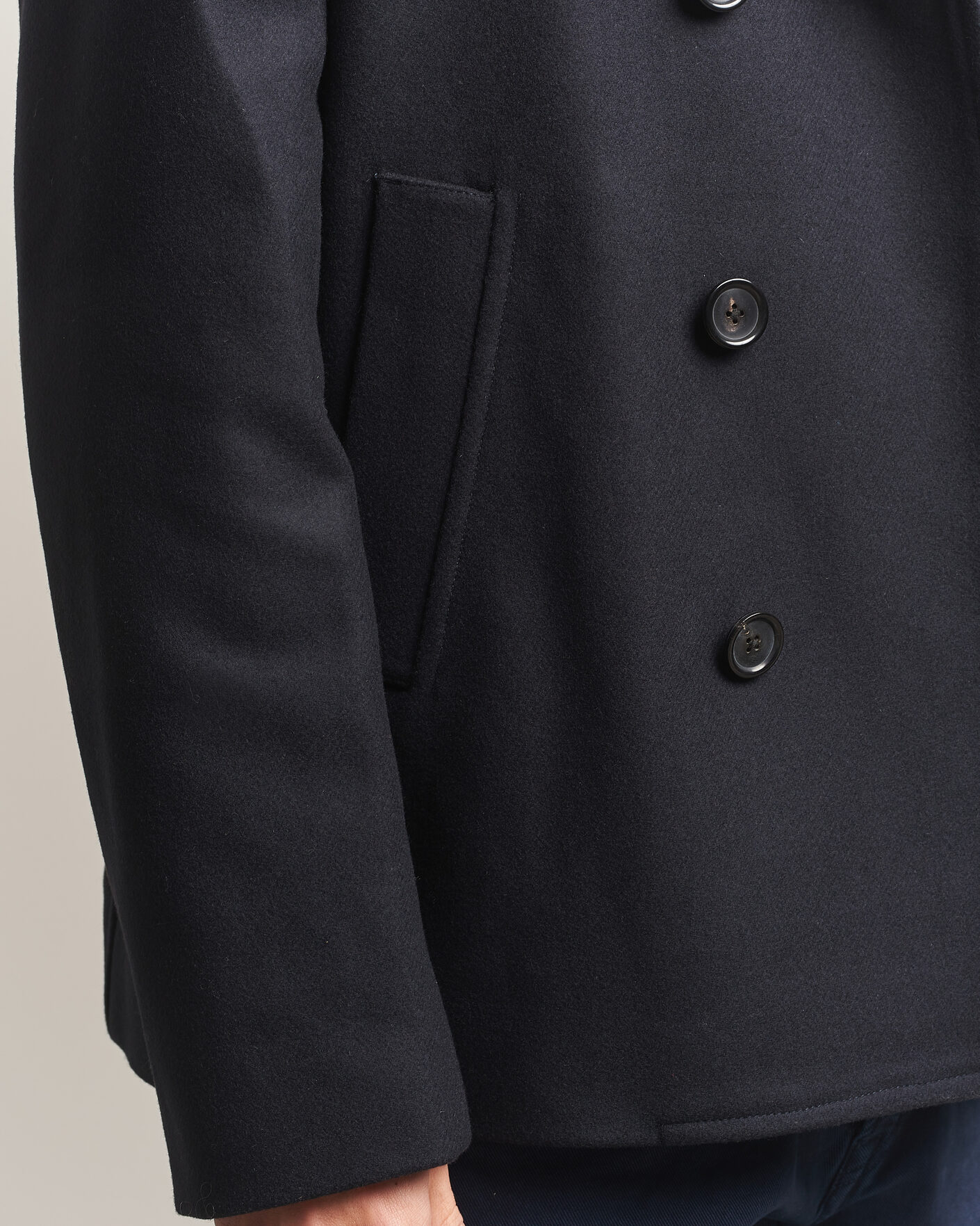 PS Paul Smith Wool Peacoat Navy at CareOfCarl.com