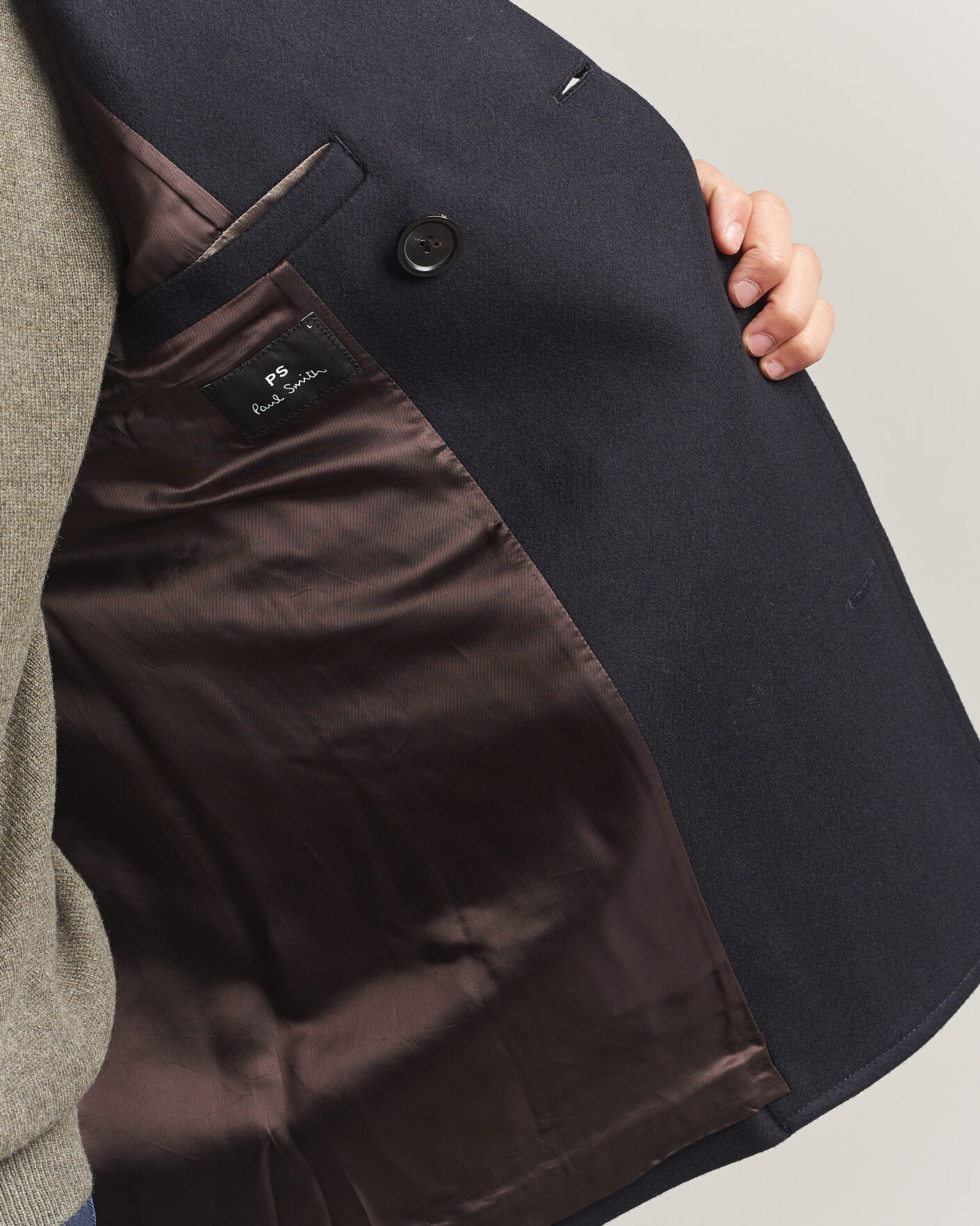 PS Paul Smith Wool Peacoat Navy at CareOfCarl.com