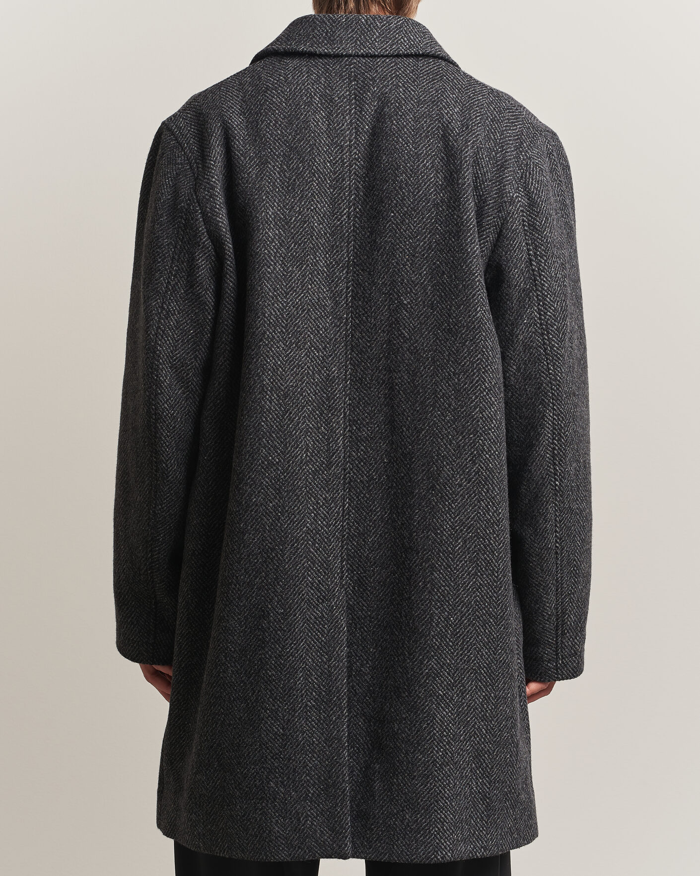 Men | Coats & Jackets | PS Paul Smith | Wool Herringbone Coat Black