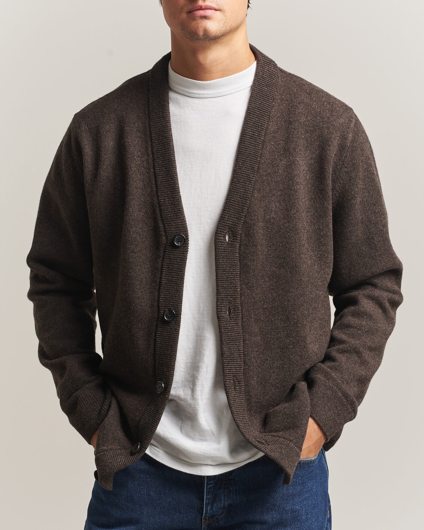 Men | Sweaters & Knitwear | PS Paul Smith | Wool Knitted Cardigan Brown