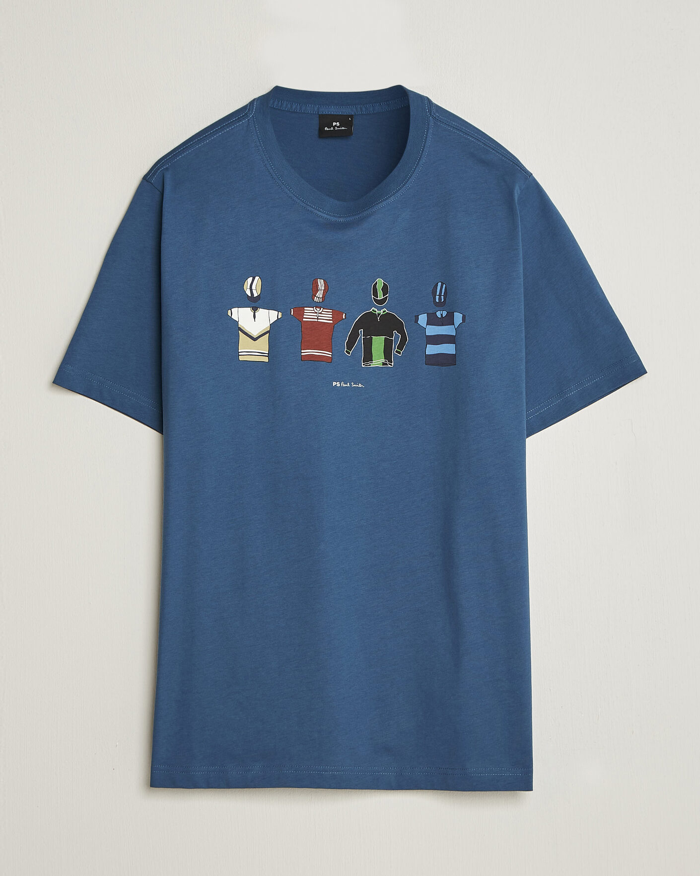 Men | T-Shirts | PS Paul Smith | Cycle Jersey's Crew Neck T-Shirt Blue