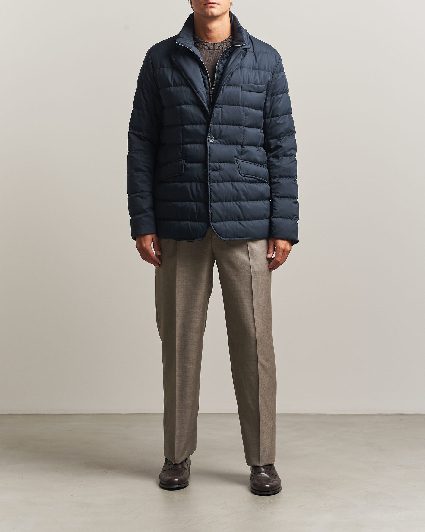 Men | Coats & Jackets | Herno | Nylon Down Blazer Navy