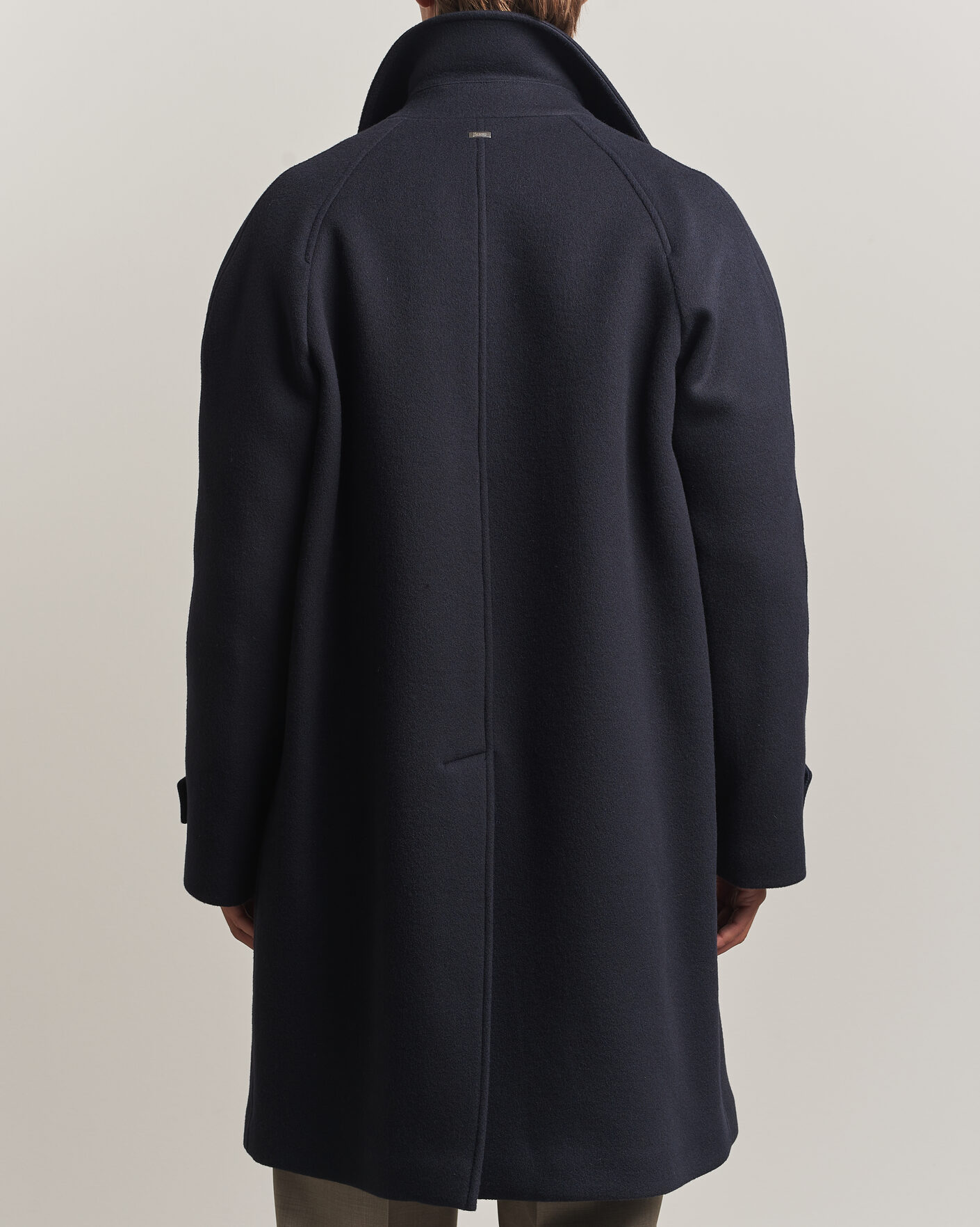 Men | Coats & Jackets | Herno | Raglan Wool Coat Navy