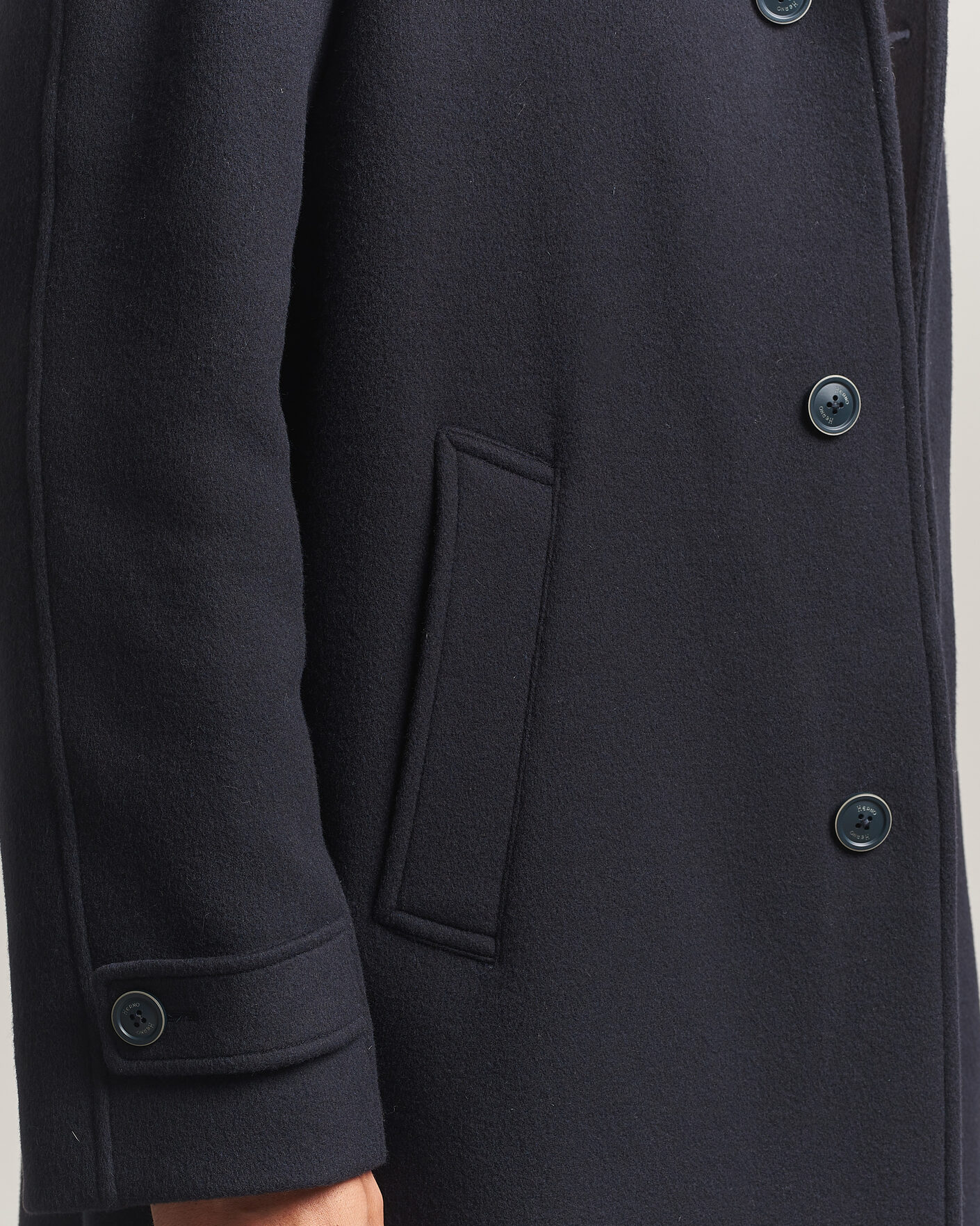 Men | Coats & Jackets | Herno | Raglan Wool Coat Navy