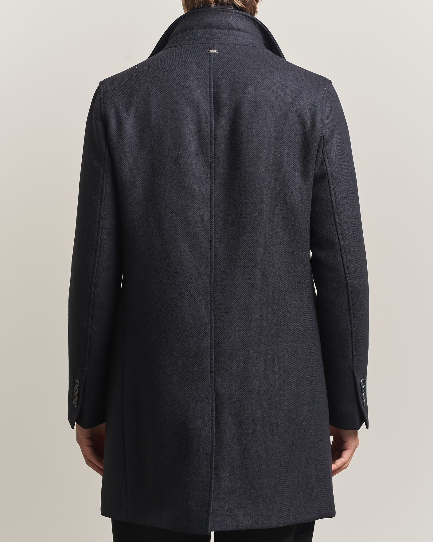 Men | Coats & Jackets | Herno | Wool Zip Coat Navy