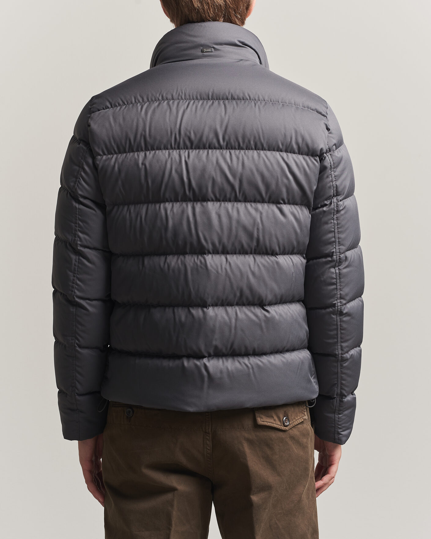 Men | Coats & Jackets | Herno | Faux Fur Down Jacket Dark Grey