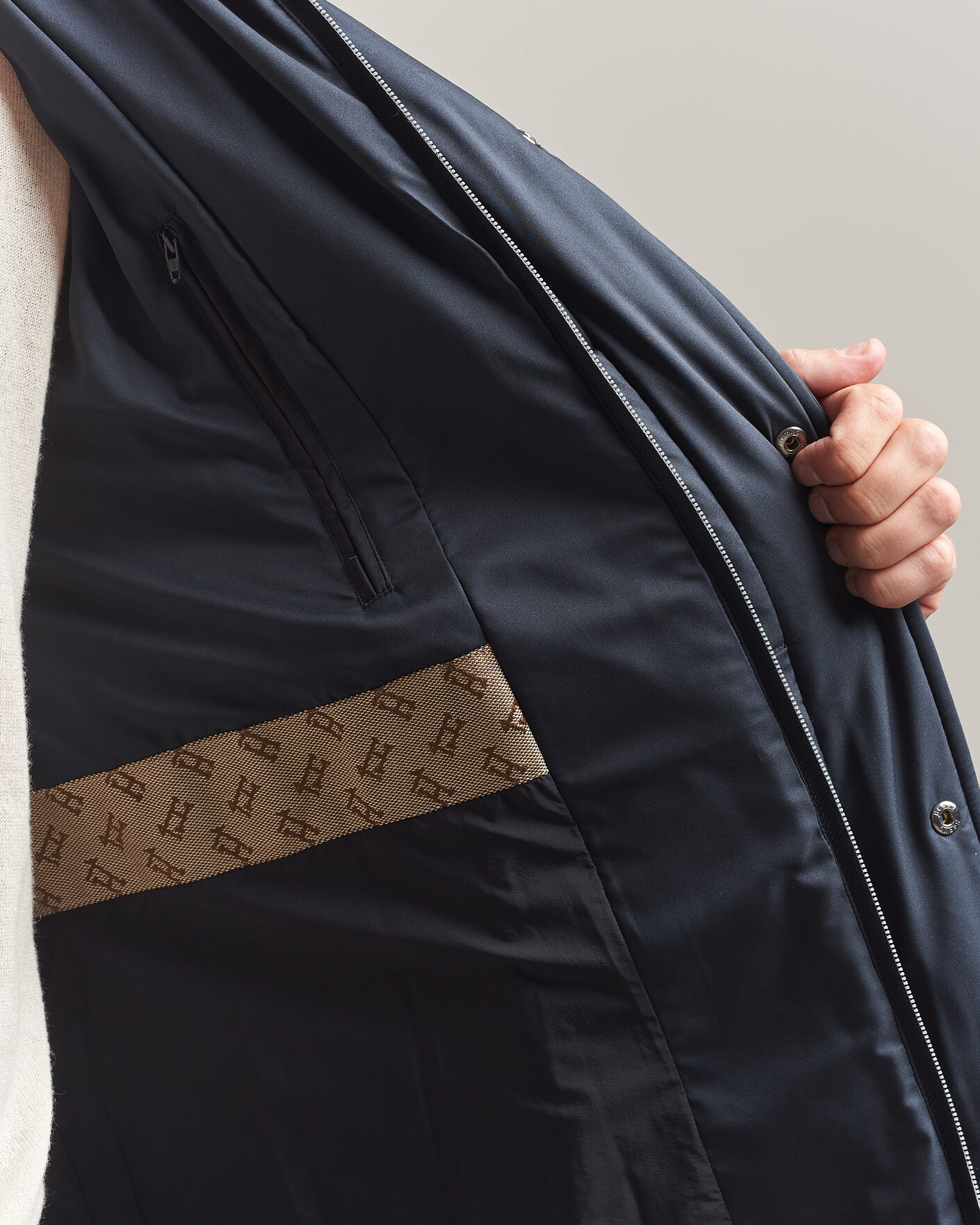 Men | Coats & Jackets | Herno | Faux Fur Down Parka Navy