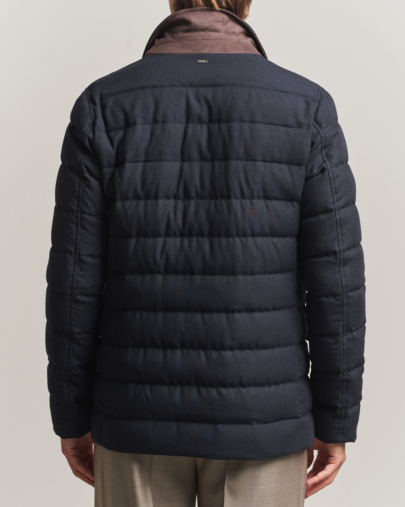 Men | Coats & Jackets | Herno | Flannel Down Blazer Navy