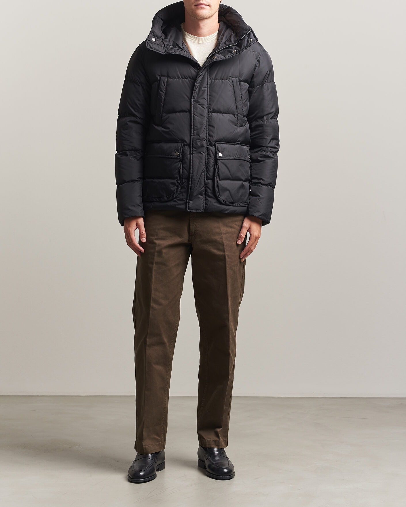 Herno ジャケット 10A Herno Chamonix Down Parka Black at CareOfCarl.com
