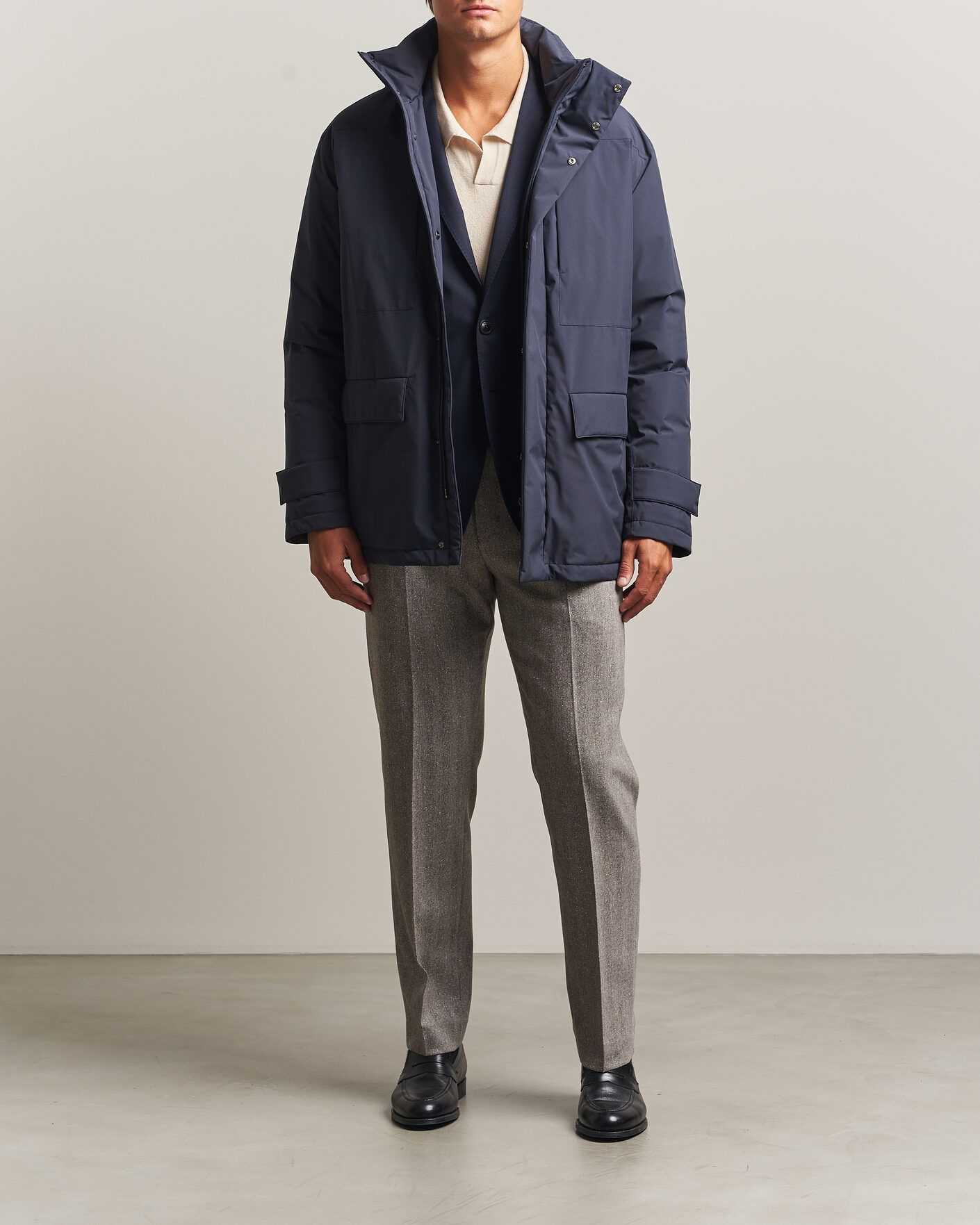 Men | Coats & Jackets | Herno | Waterproof Down Coat Navy