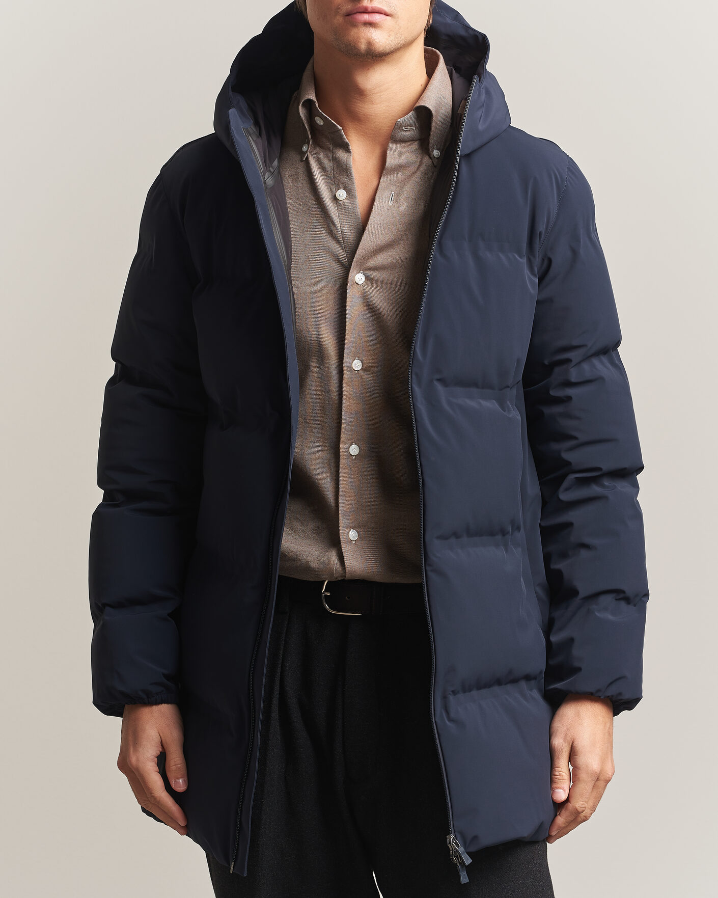 Men | Coats & Jackets | Herno | Waterproof Stretch Down Parka Navy