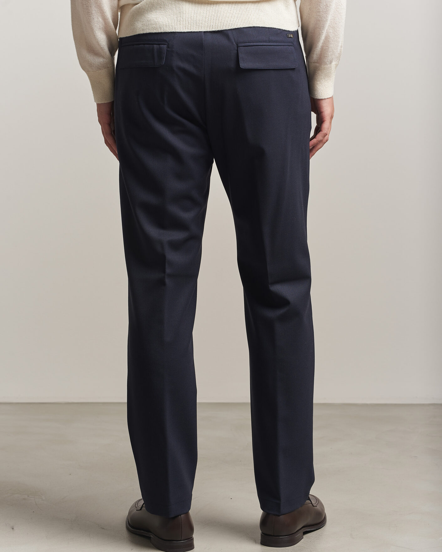 Men | Trousers | Herno | Pleated Wool Trousers Navy