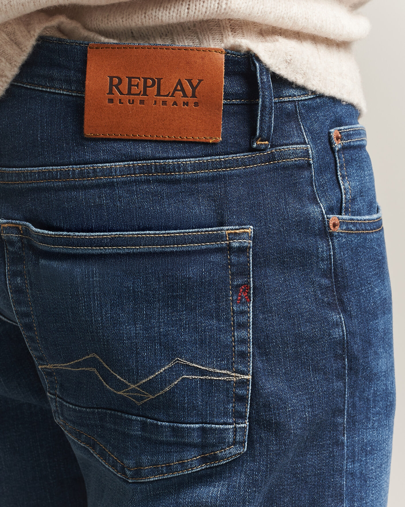 Men | Jeans | Replay | Aideen Straight Fit Jeans Dark Blue
