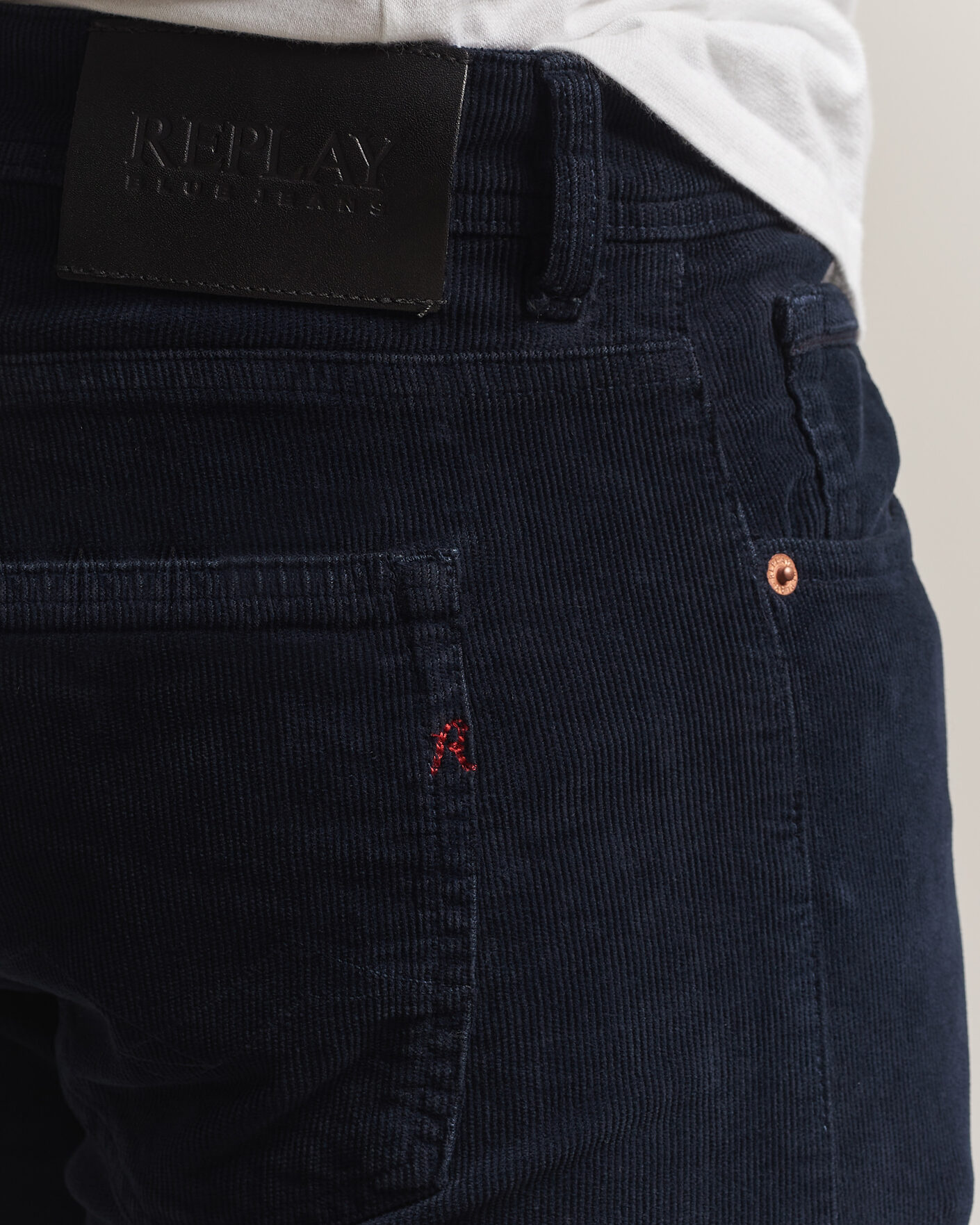 Men | Trousers | Replay | Grover Corduroy 5-Pocket Pants Navy