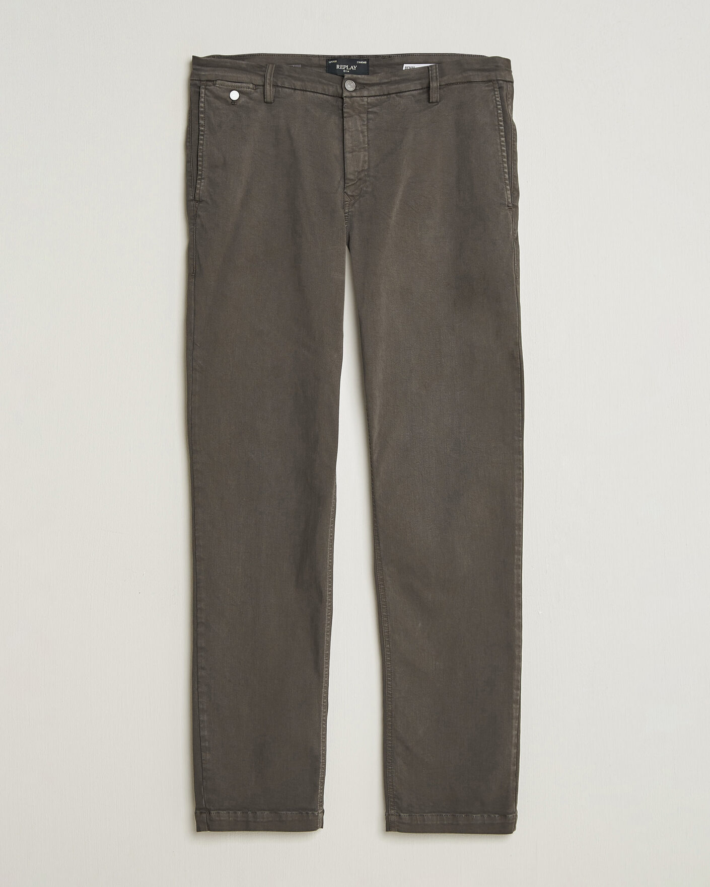 Men | Trousers | Replay | Benni Hyperflex X-Lite Chinos Wood Grey