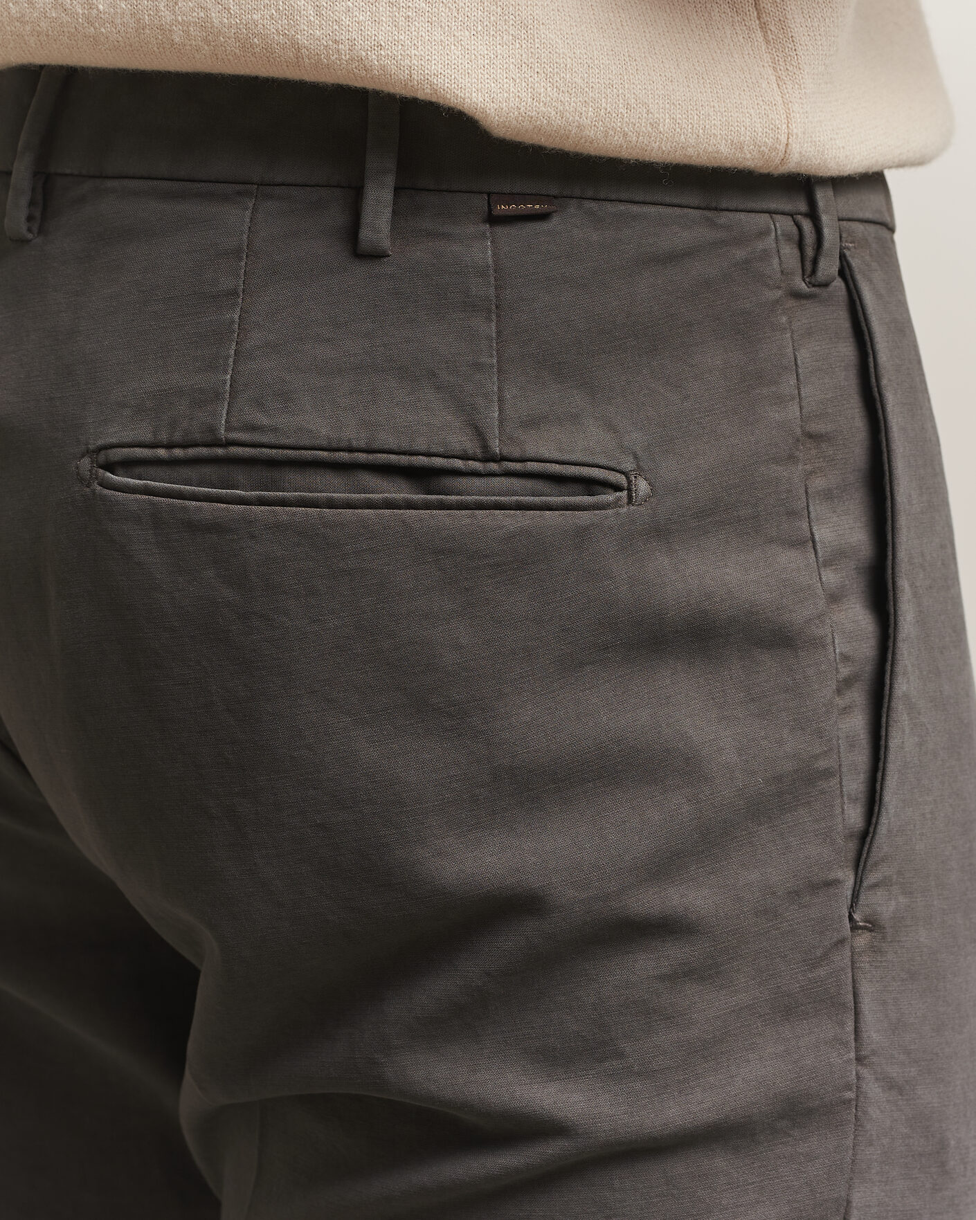 Men | Trousers | Incotex | Slim Fit Soft Cotton Stretch Chinos Dark Grey