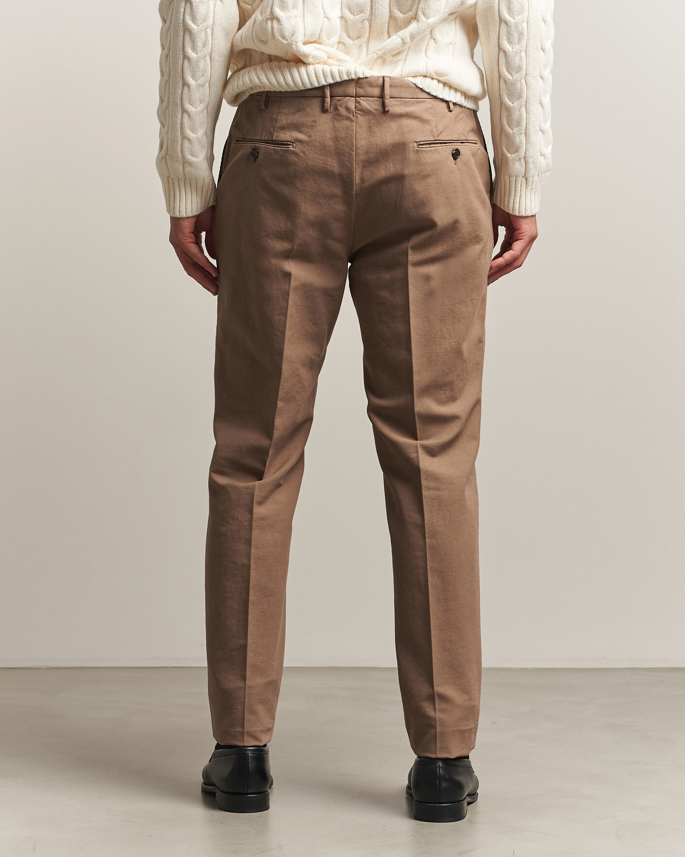 Men | Trousers | Incotex | Regular Fit Soft Cotton Stretch Chinos Taupe