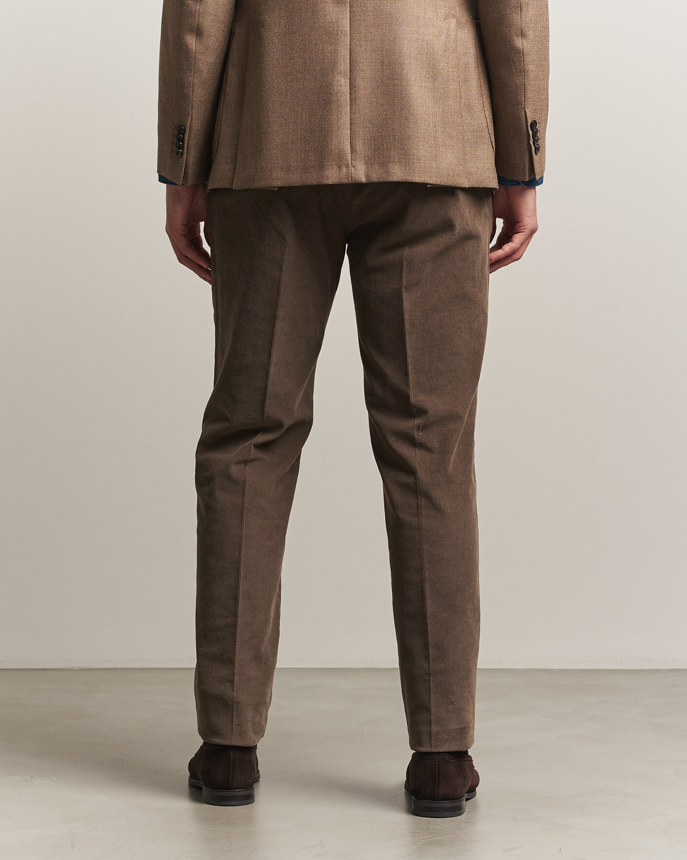 Men | Trousers | Incotex | Regular Fit Baby Corduroy Trousers Taupe