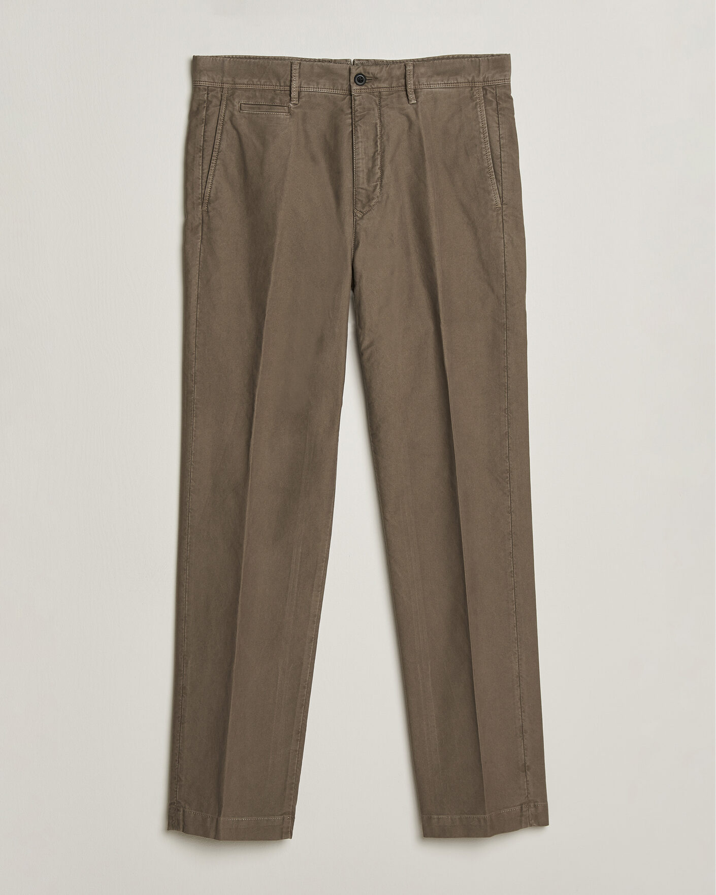 Men | Trousers | Incotex | Regular Fit Garment Dyed Slacks Taupe