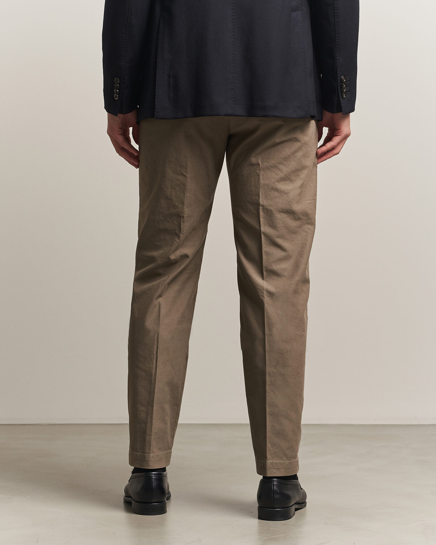 Men | Trousers | Incotex | Regular Fit Garment Dyed Slacks Taupe