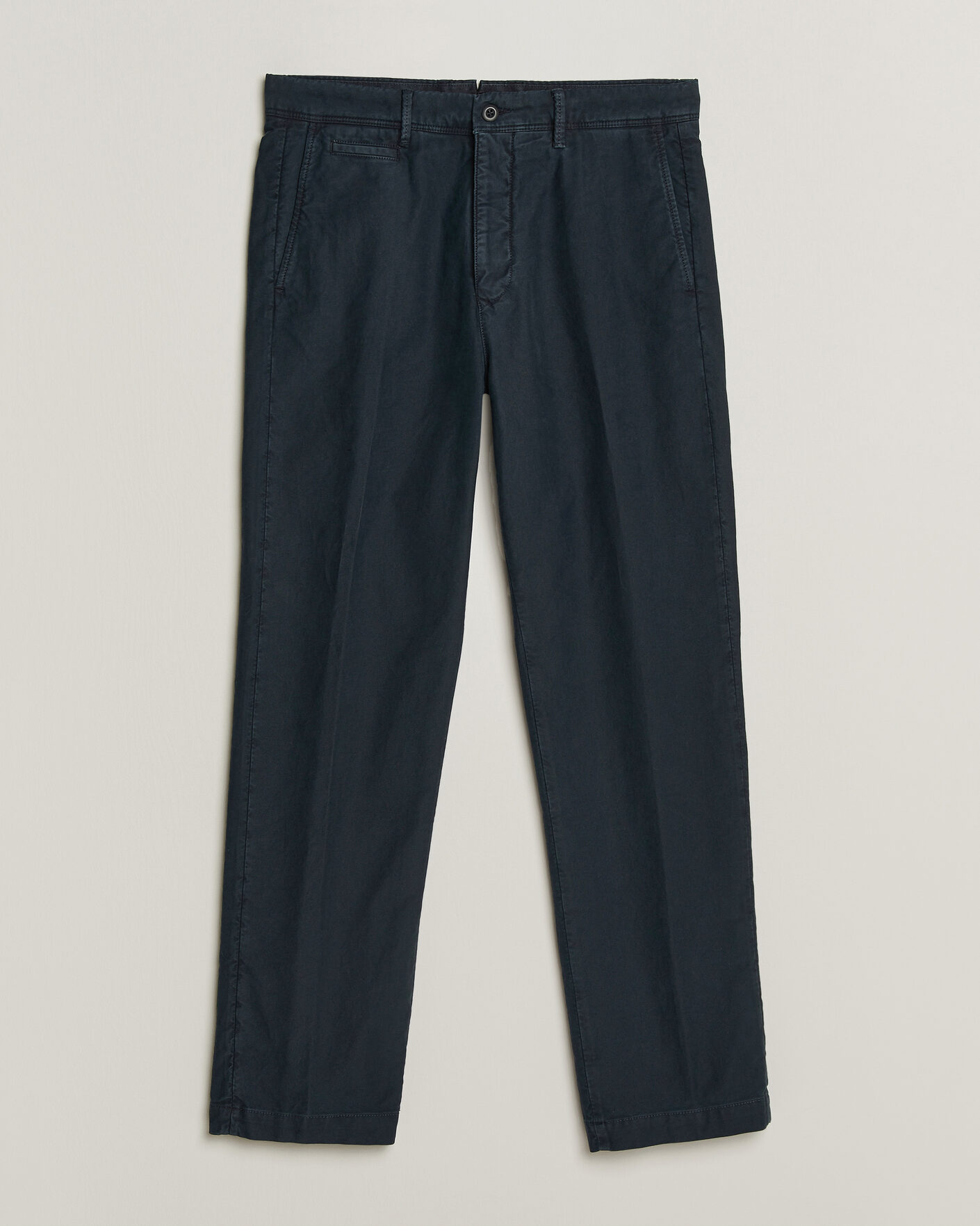 Men | Trousers | Incotex | Regular Fit Garment Dyed Slacks Navy