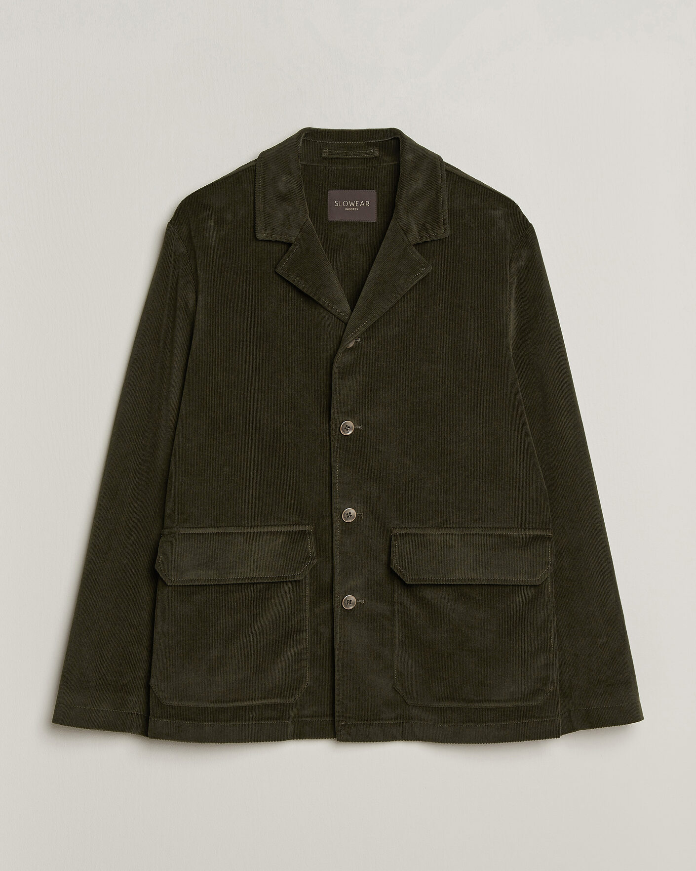Men | Blazers | Incotex | Corduroy Sports Jacket Forest Green