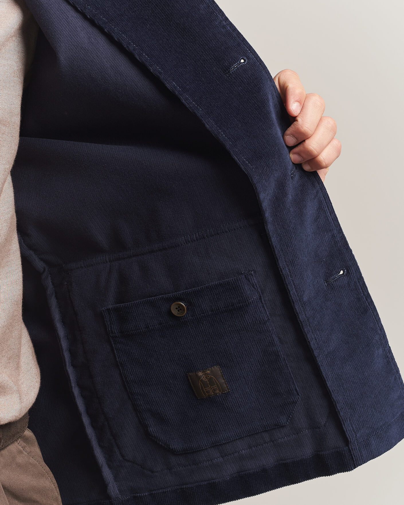 Men | Blazers | Incotex | Corduroy Sports Jacket Navy
