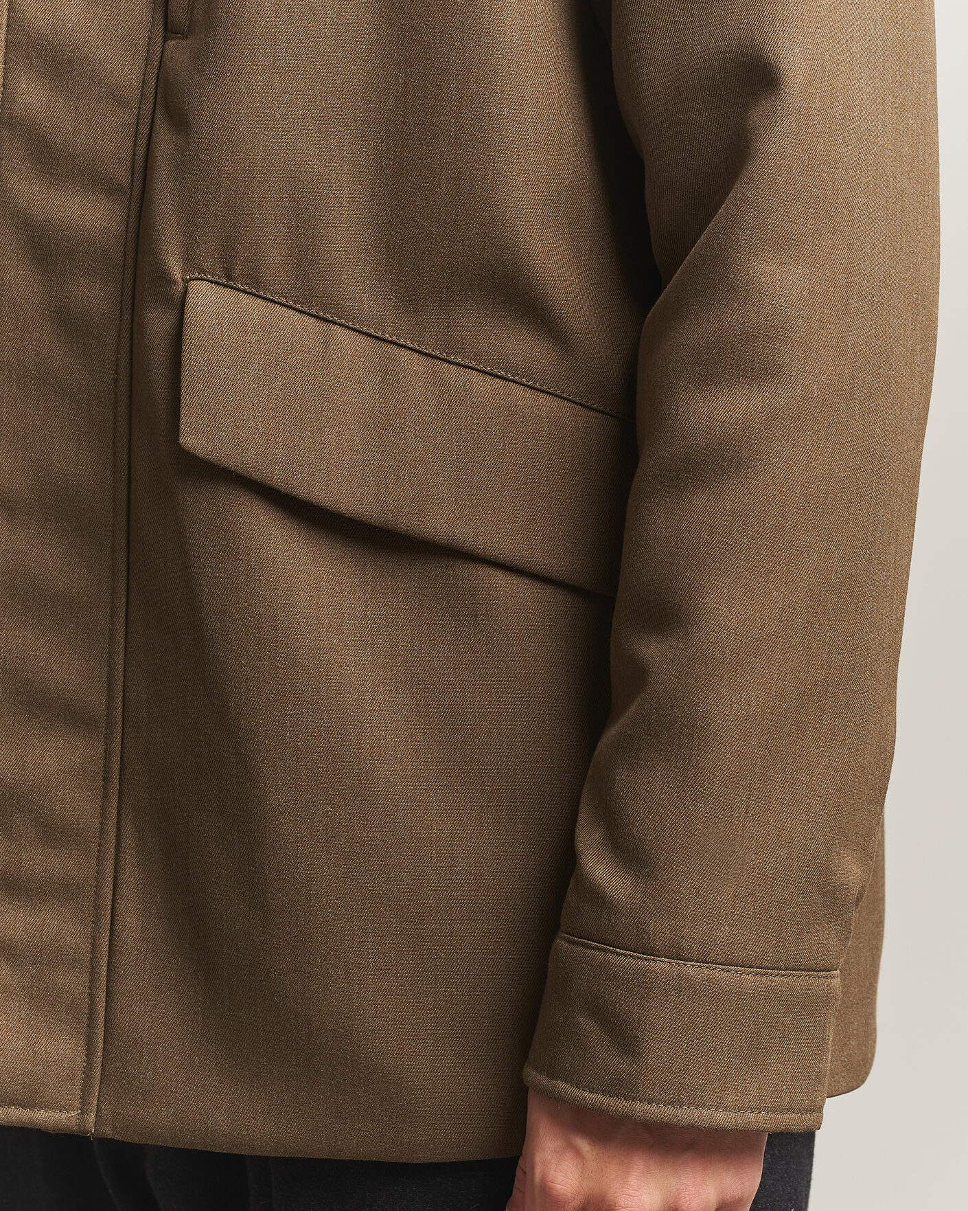 Men | Coats & Jackets | Incotex | Water Repellent Rain Caban Country Green