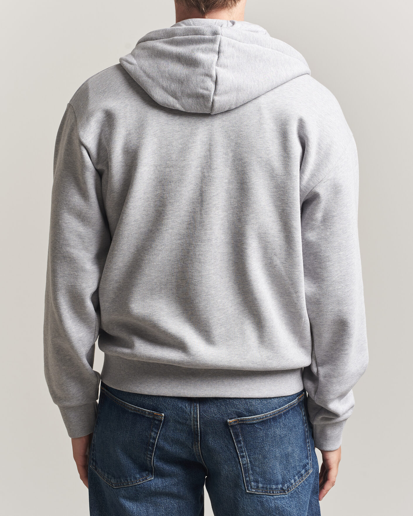 Men | Sweaters & Knitwear | Lacoste | Full Zip Hoodie Silver Chine