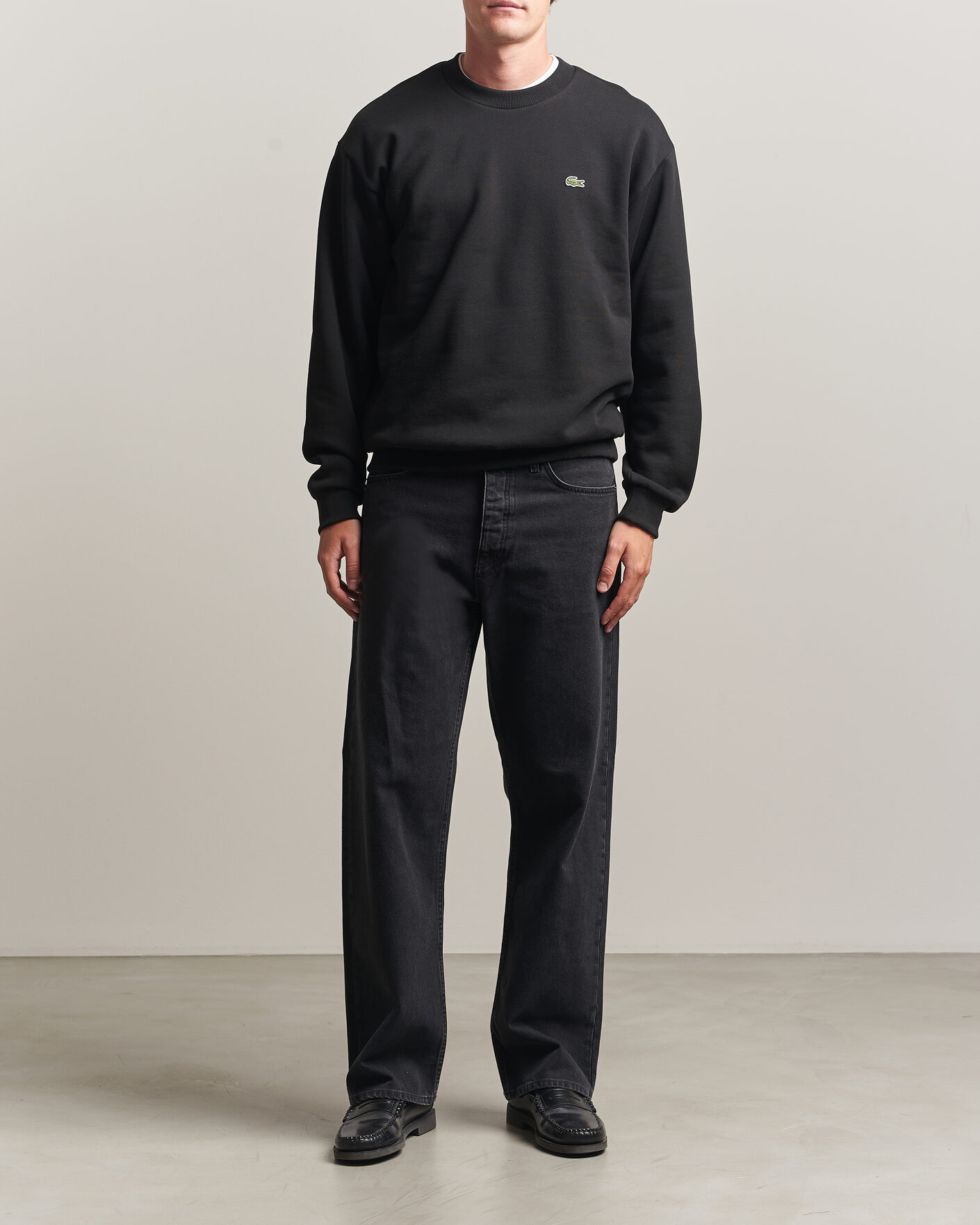 Men | Sweaters & Knitwear | Lacoste | Crew Neck Sweatshirt Black