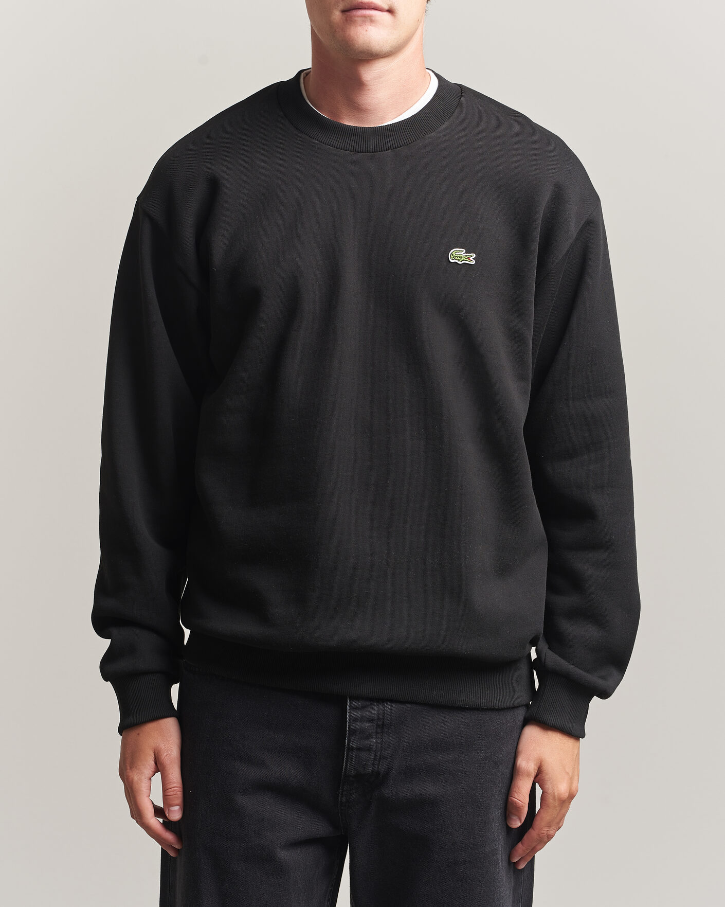 Men | Sweaters & Knitwear | Lacoste | Crew Neck Sweatshirt Black