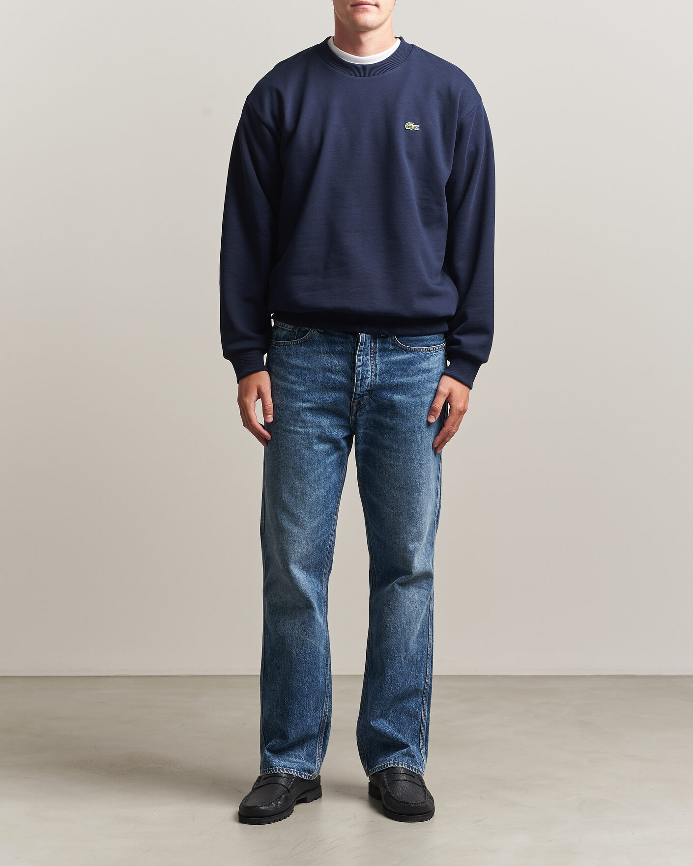 Men | Sweaters & Knitwear | Lacoste | Crew Neck Sweatshirt Navy Blue