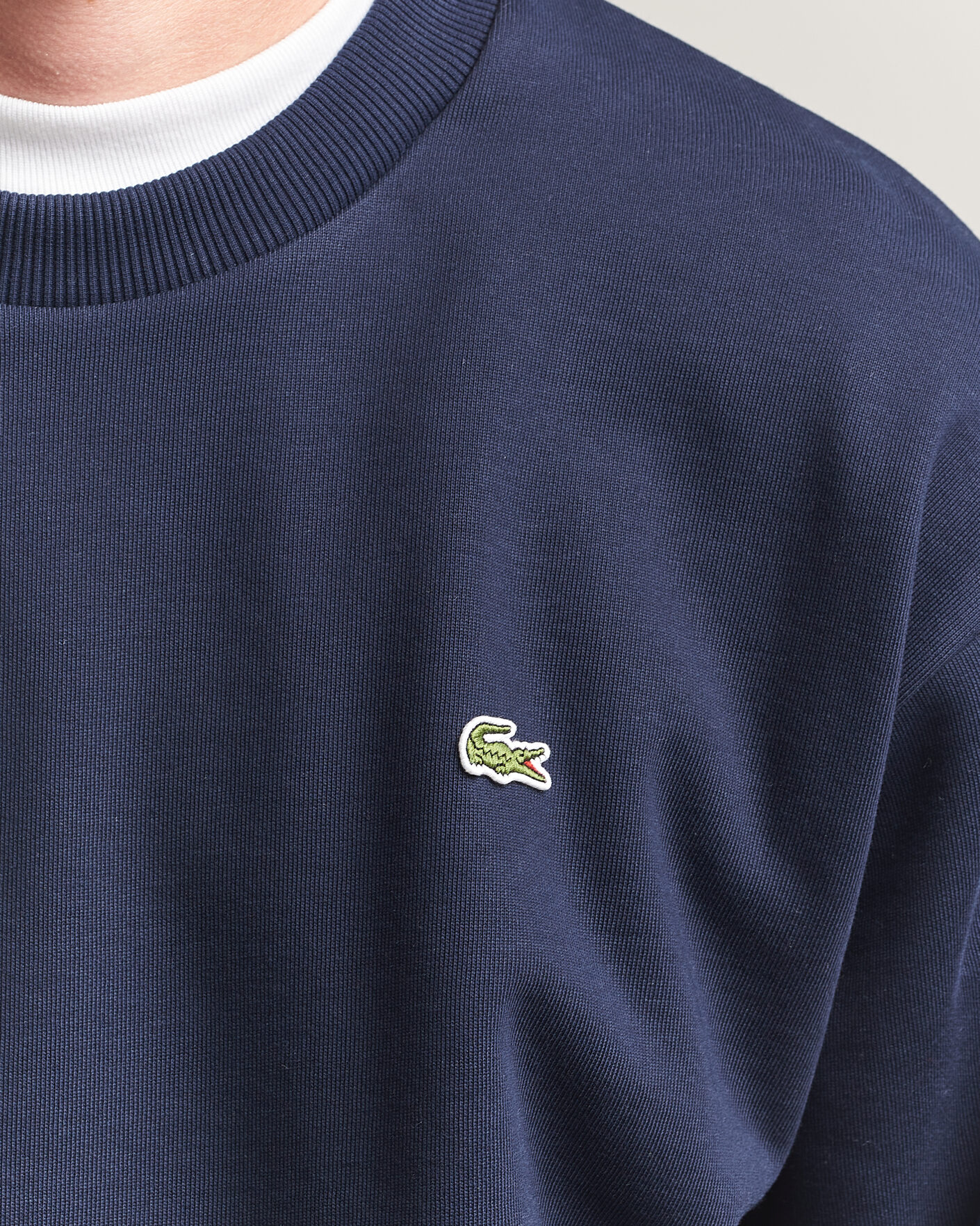 Lacoste Crew Neck Sweatshirt Navy Blue at CareOfCarl.com