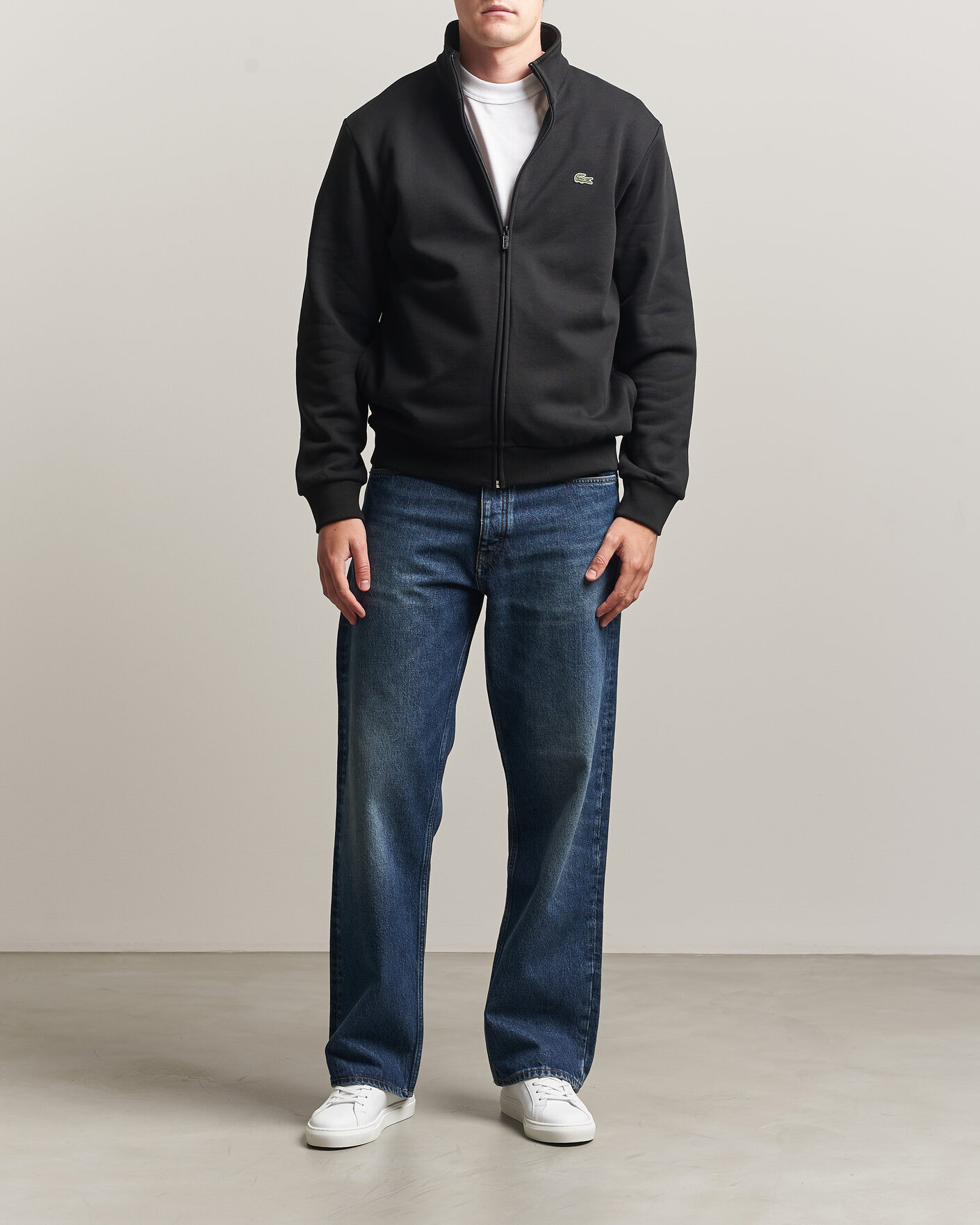 Men | Sweaters & Knitwear | Lacoste | Full Zip Sweater Black