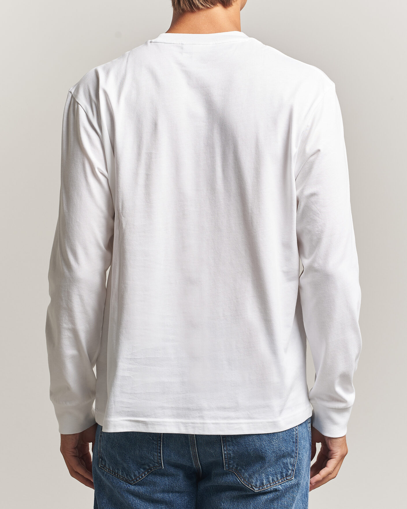 Men | T-Shirts | Lacoste | Crew Neck Long Sleeve T-Shirt White