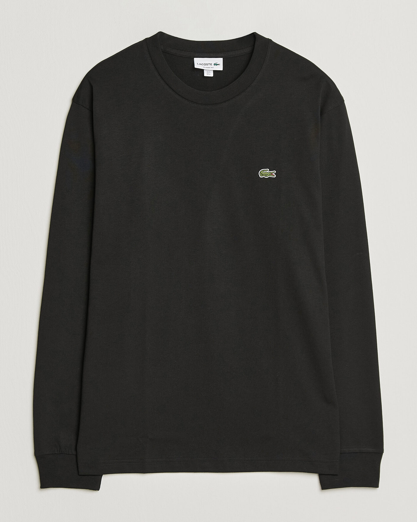 Men | T-Shirts | Lacoste | Crew Neck Long Sleeve T-Shirt Black