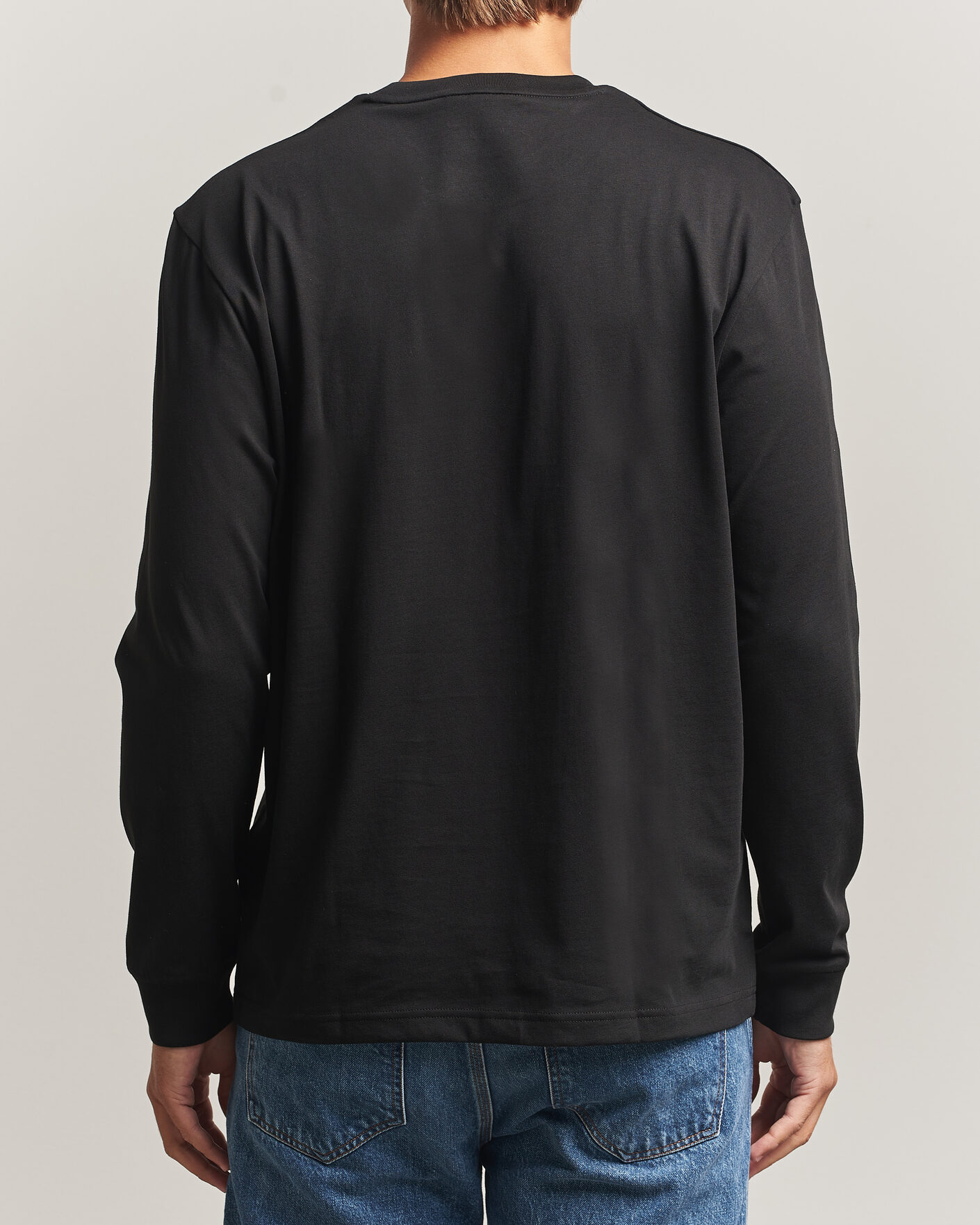 Men | T-Shirts | Lacoste | Crew Neck Long Sleeve T-Shirt Black