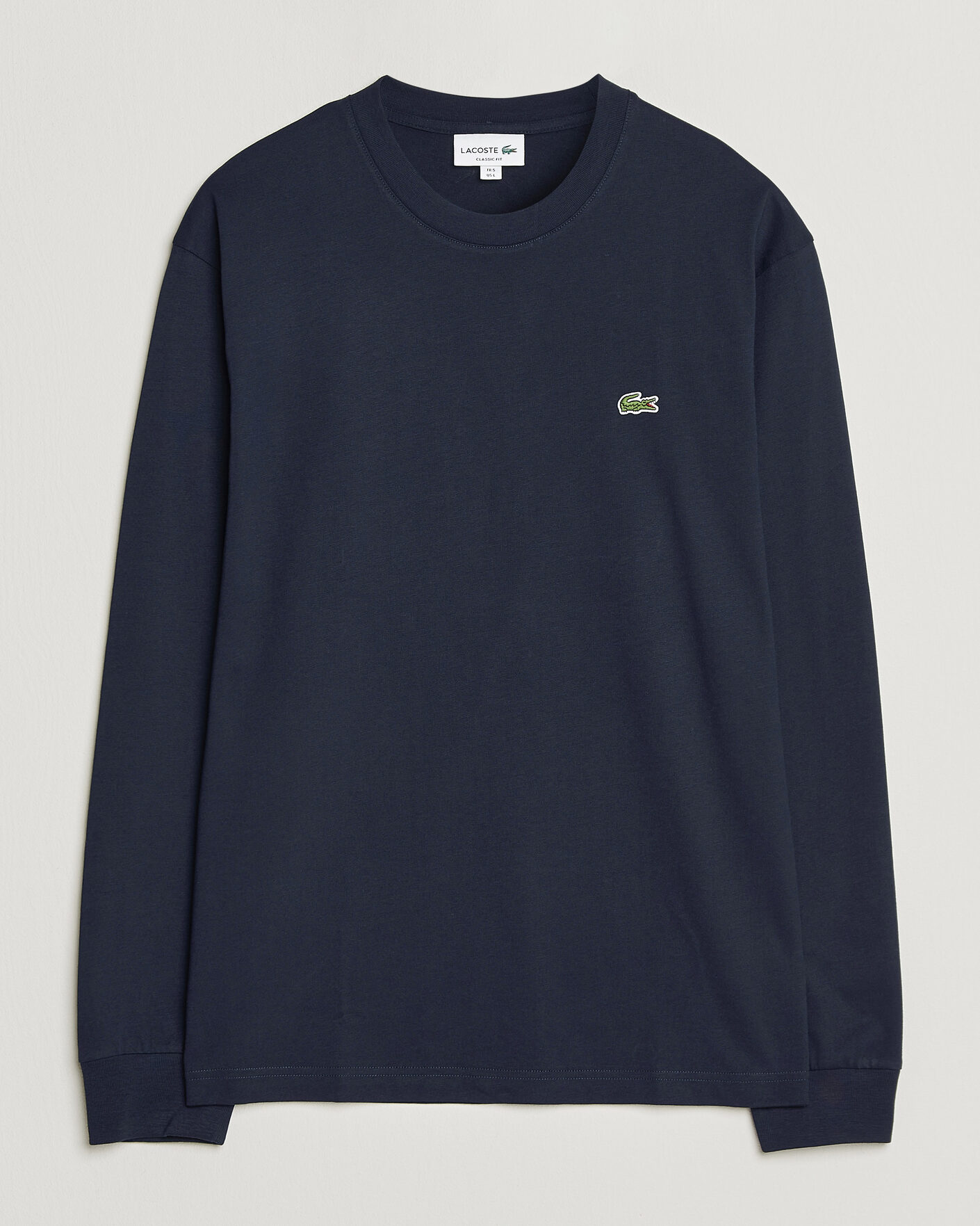 Men | T-Shirts | Lacoste | Crew Neck Long Sleeve T-Shirt Navy Blue