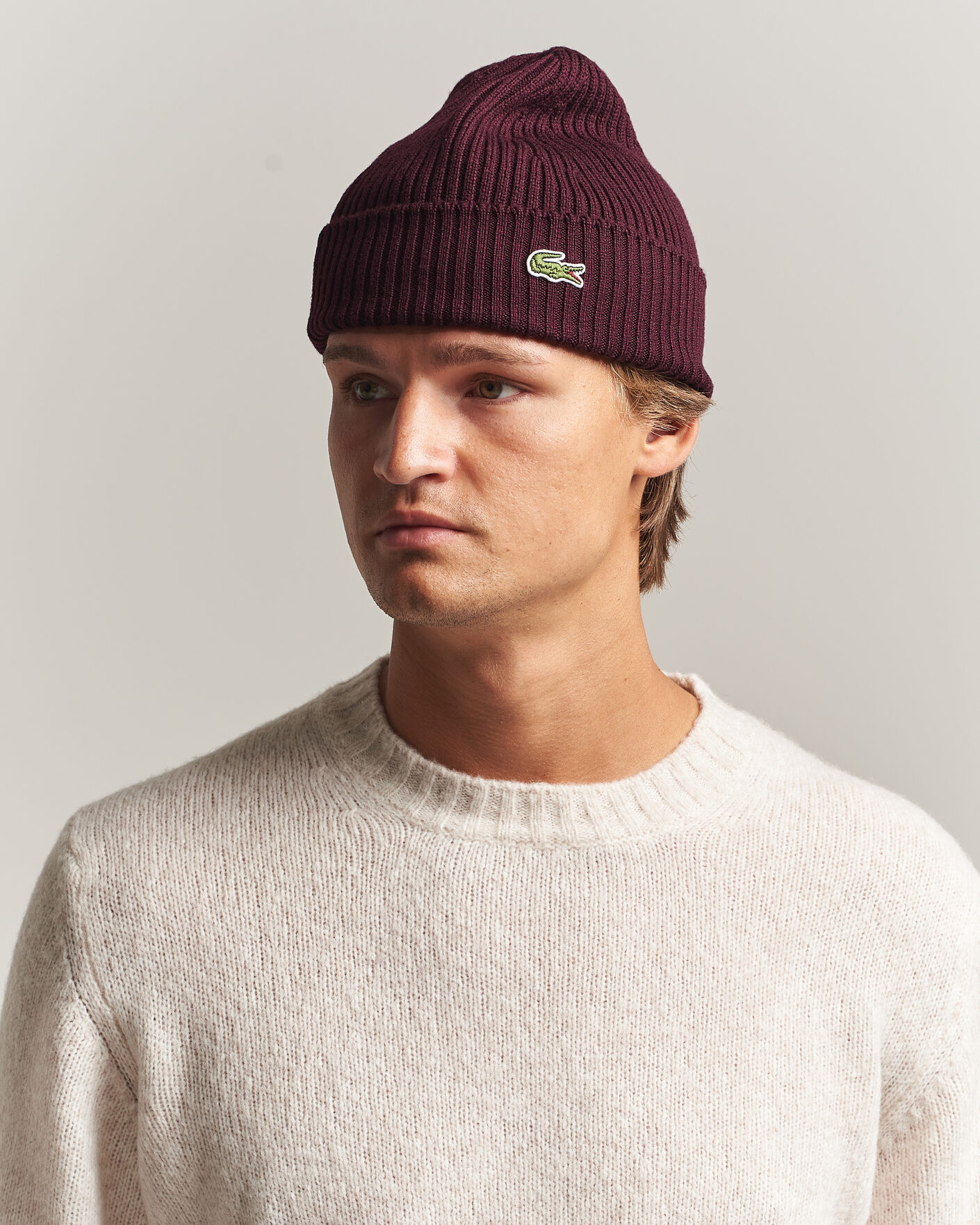 Men | Beanies | Lacoste | Wool Knitted Beanie Oxalis