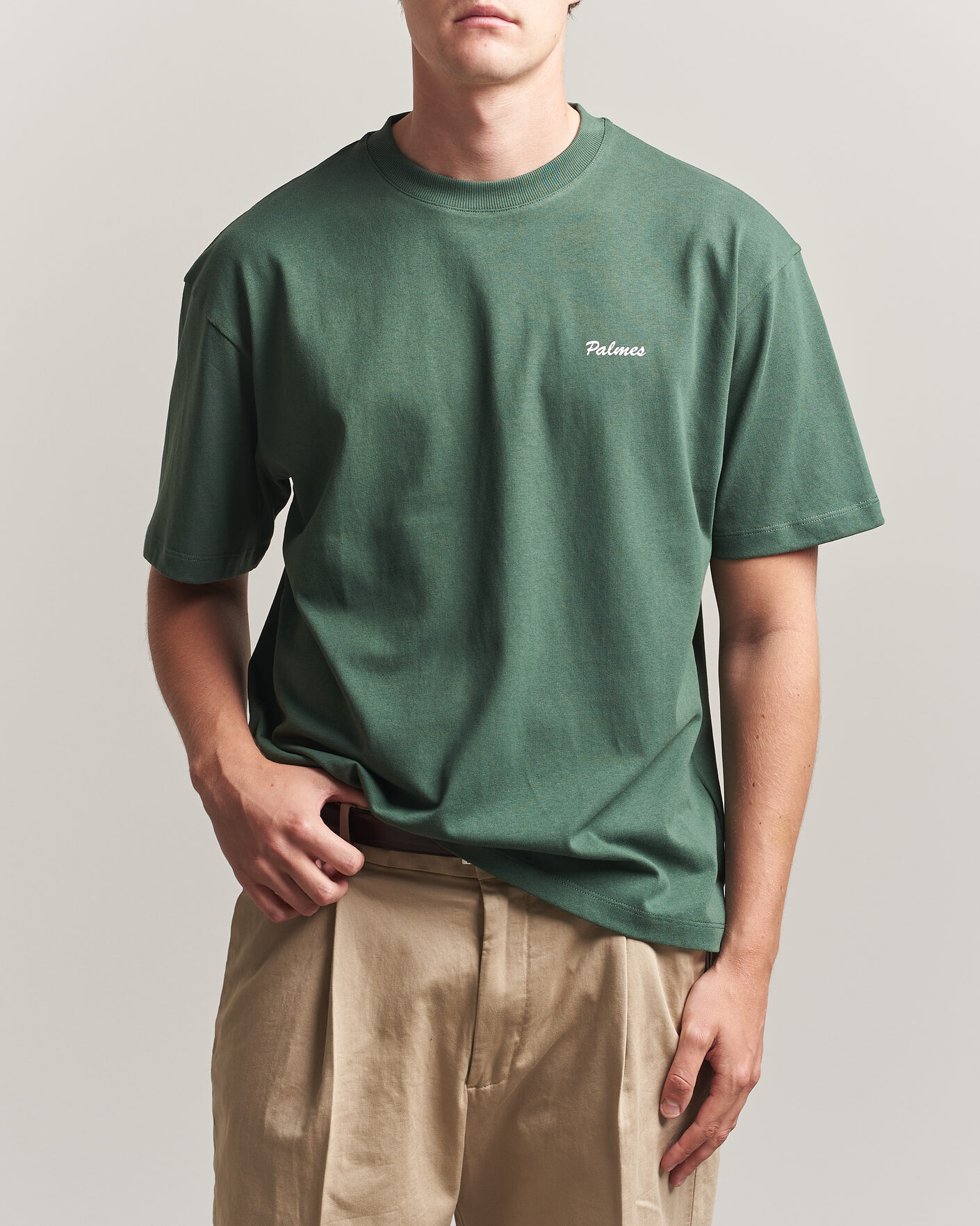 Men | T-Shirts | Palmes | Logo T-Shirt Dark Green