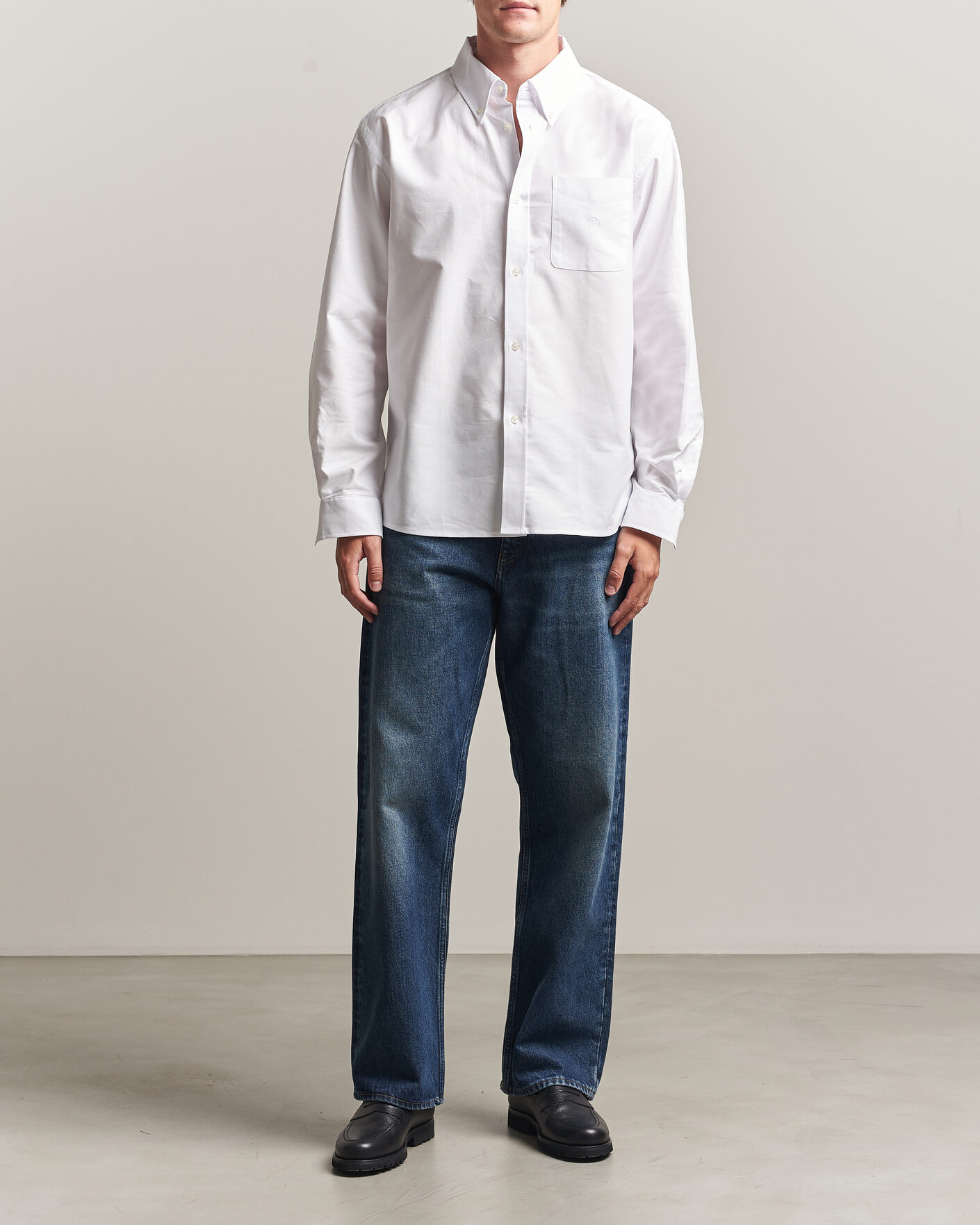 Men | Shirts | Palmes | Deuce Oxford Shirt White