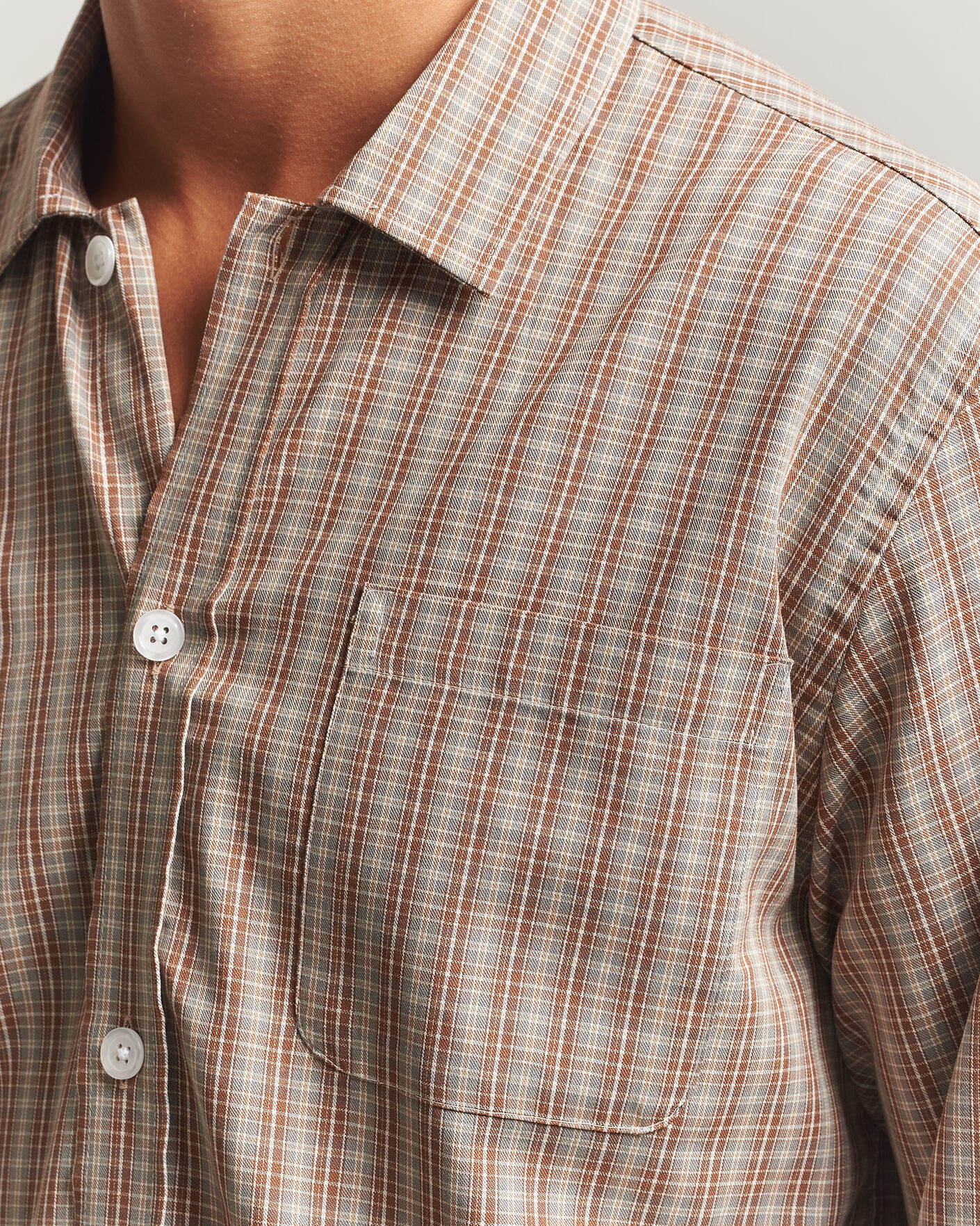 Men | Shirts | Palmes | Fault Shirt Brown Check
