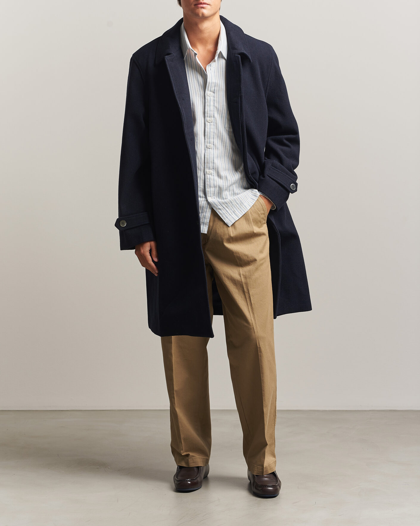 Men | Coats & Jackets | Palmes | Cedric Wool Coat Navy