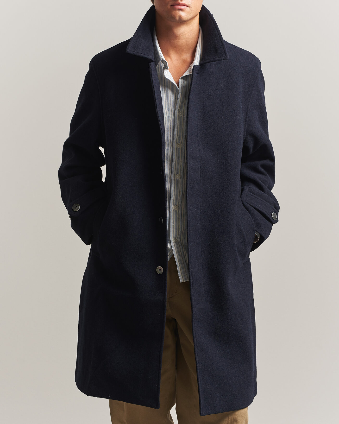 Baracuta G12 Original Cloth Coat Dark Navy at CareOfCarl.com