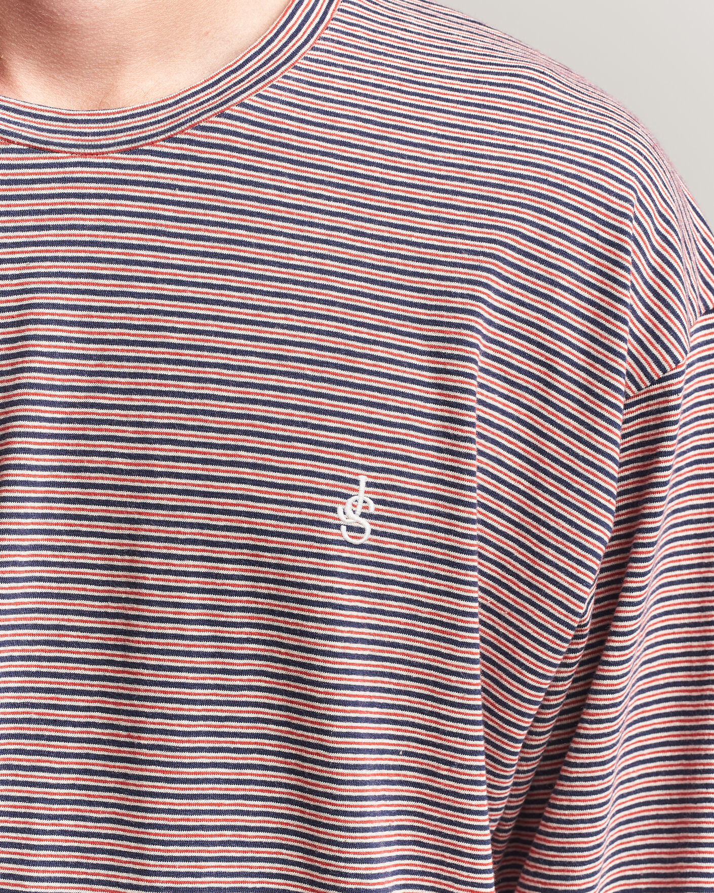 Men | T-Shirts | Jil Sander | Long Sleeve Striped T-Shirt Red